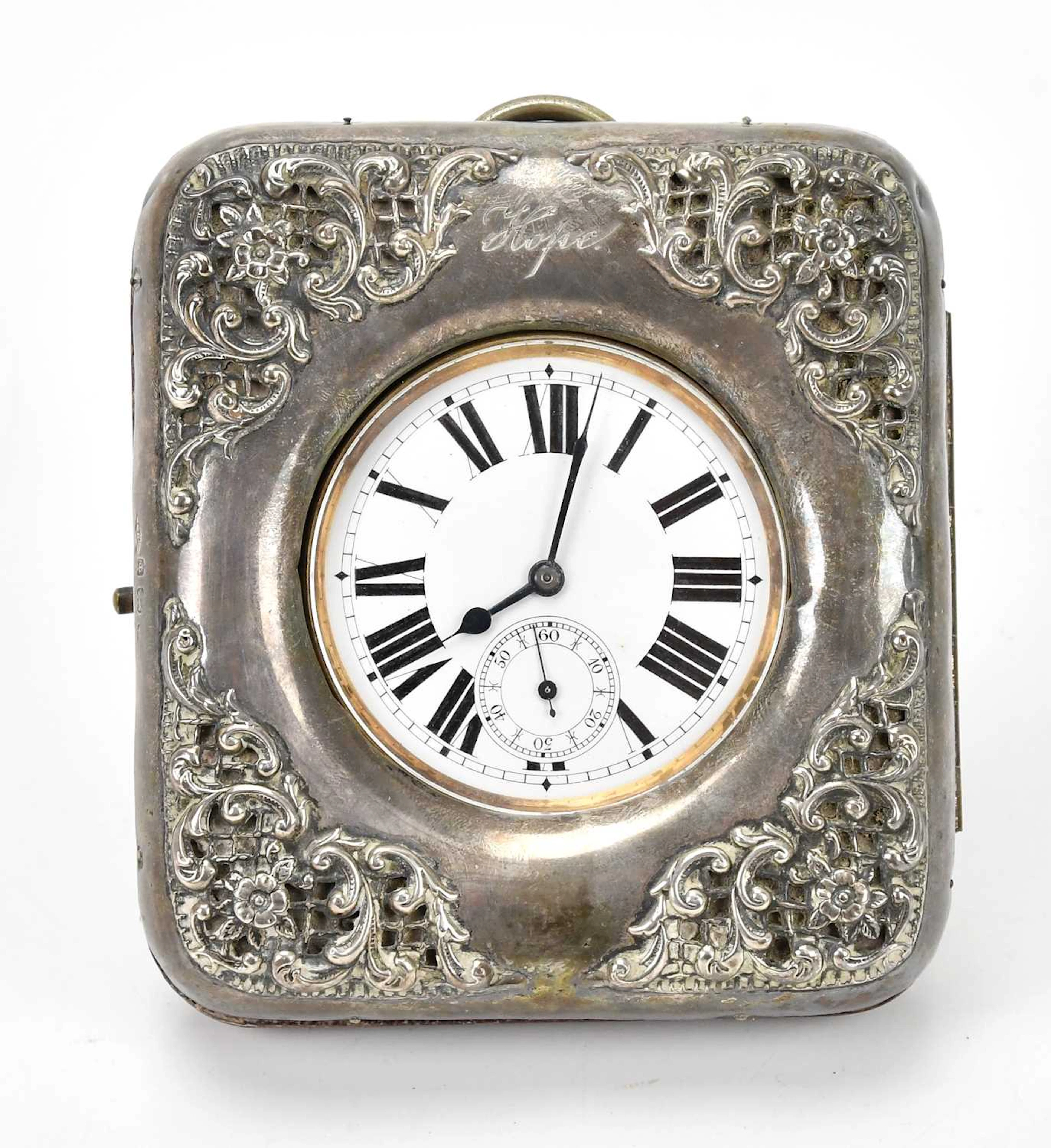 ELKINGTON & CO; an Edward VII hallmarked silver mounted watch case