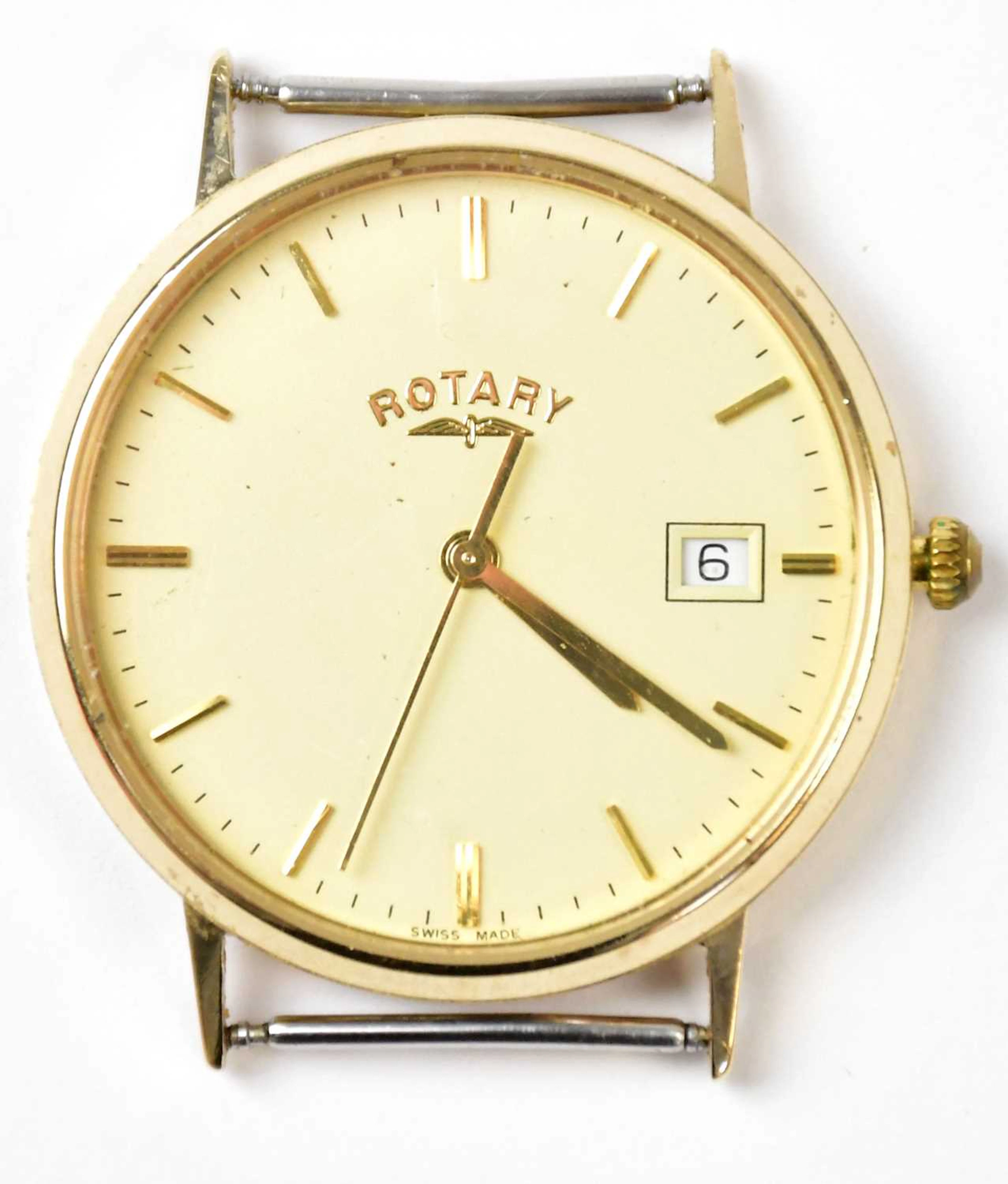 ROTARY; a 9ct yellow gold watch head