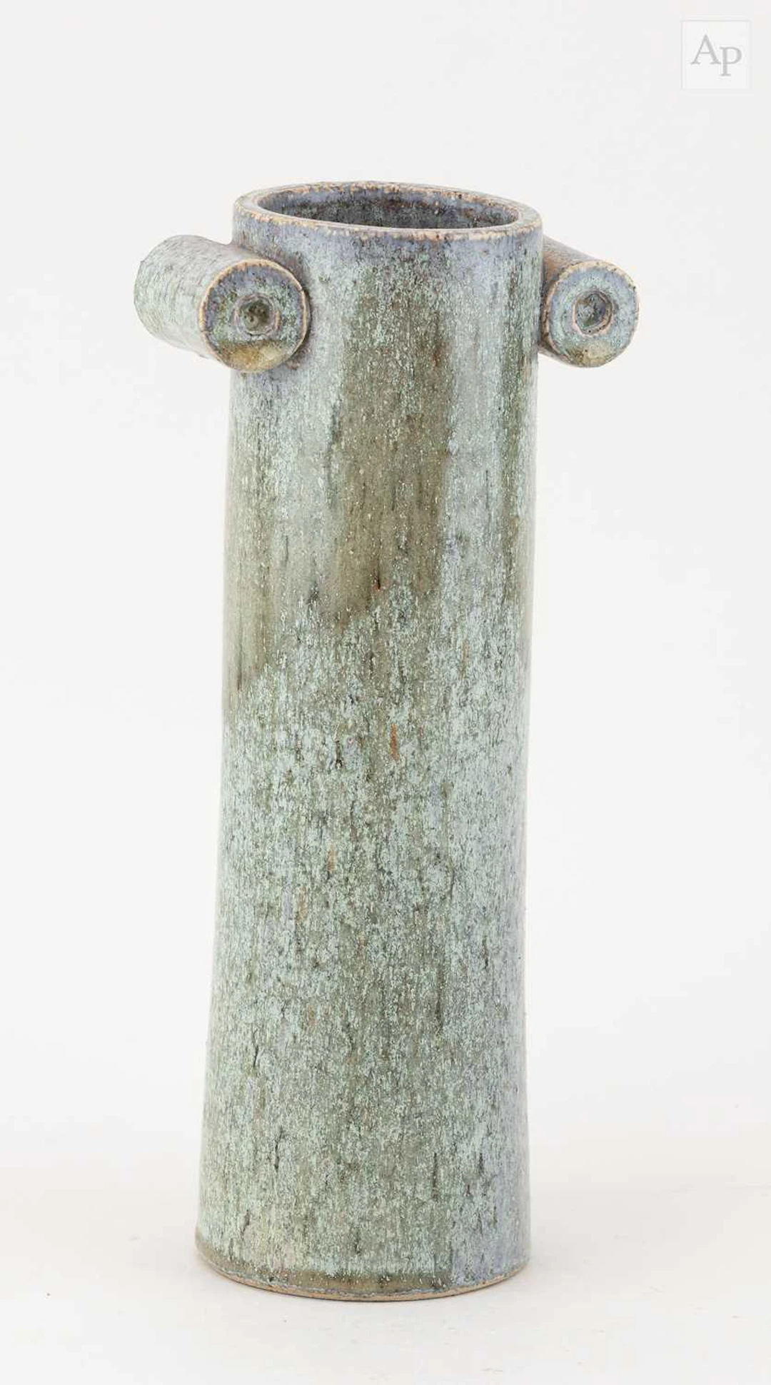 DAN ARBEID (1928-2010); a tall cylindrical stoneware vase...