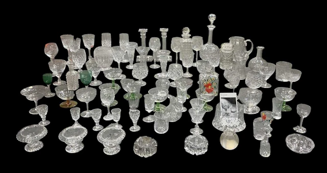 A large quantity of assorted cut and crystal glassware