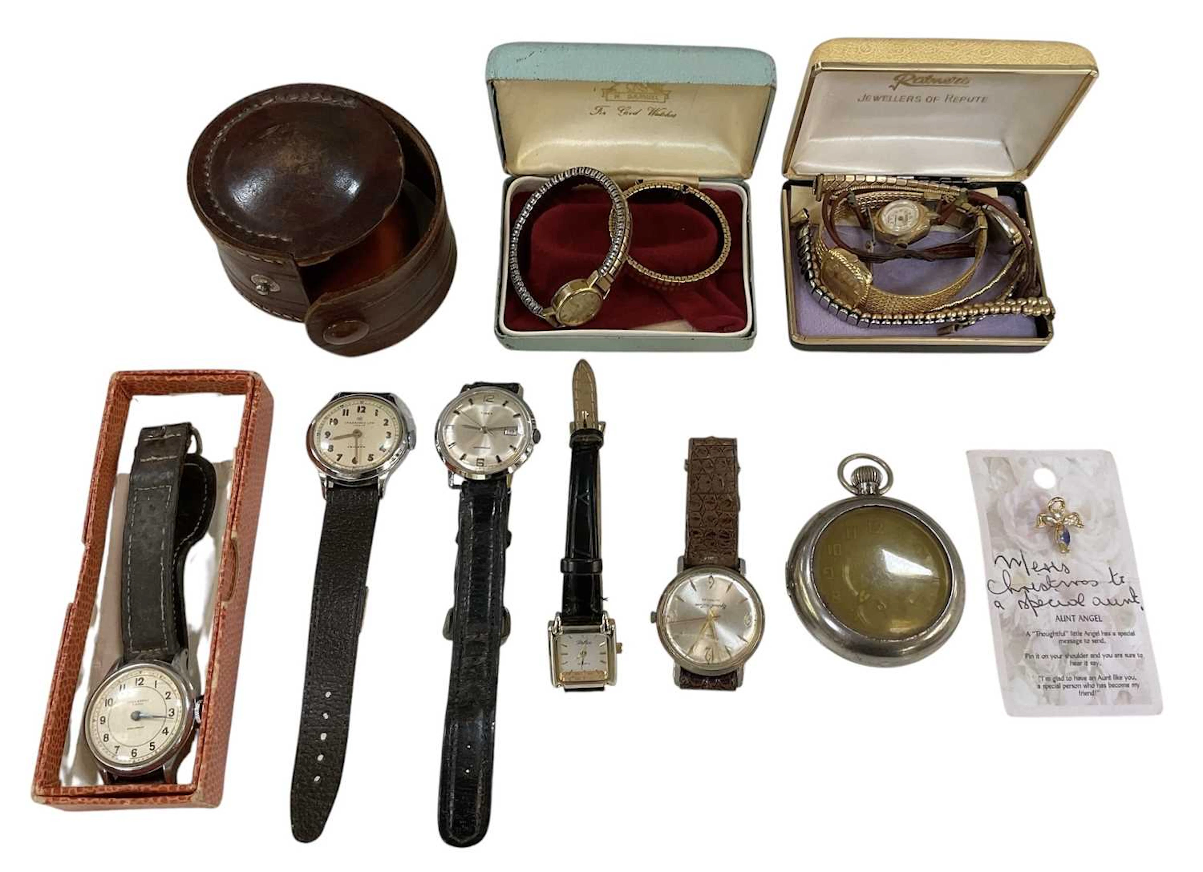 A collection of nine assorted vintage lady's and gentleman's wristwatches