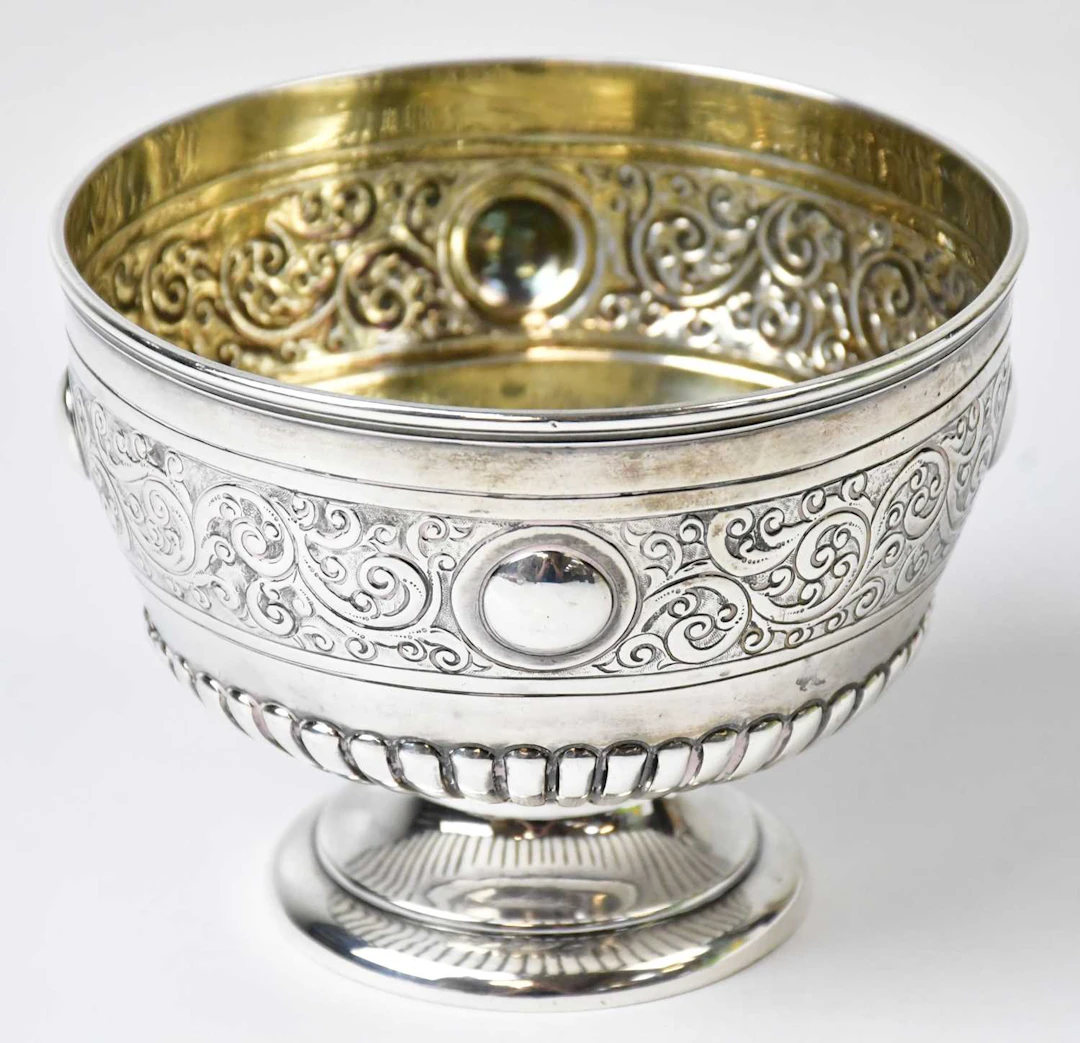 WALKER & HALL; a Victorian hallmarked silver footed goblet