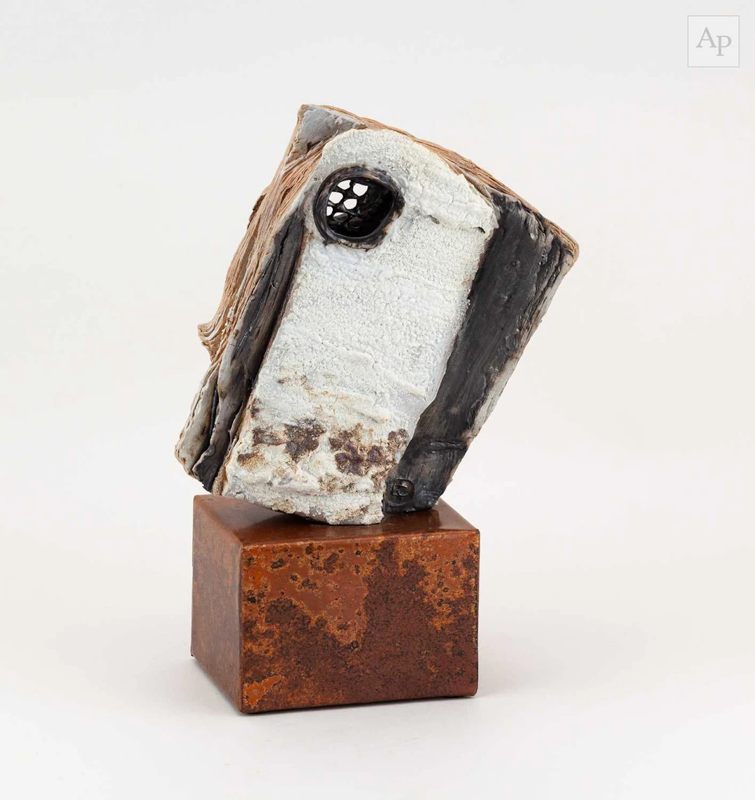 EDDIE CURTIS (born 1953); a stoneware sculpture with...