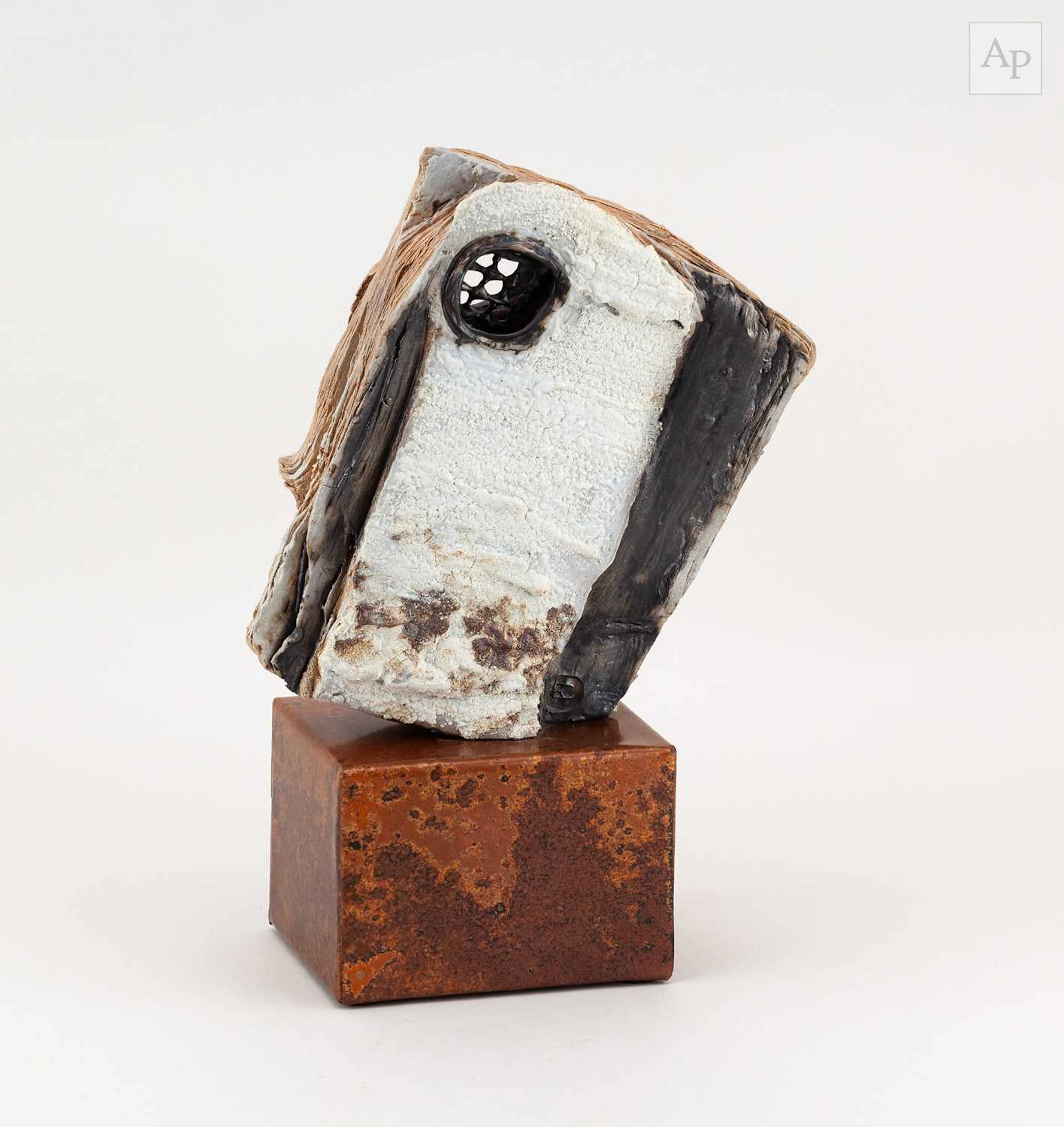 EDDIE CURTIS (born 1953); a stoneware sculpture with...
