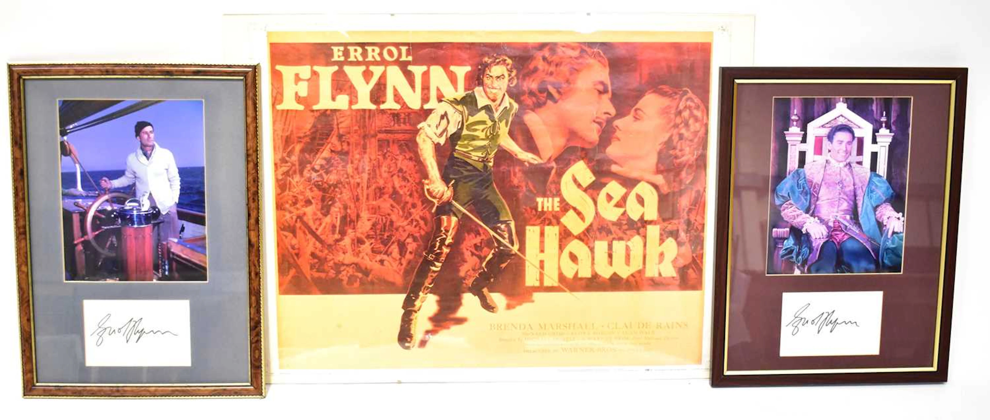 Two Errol Flynn signatures