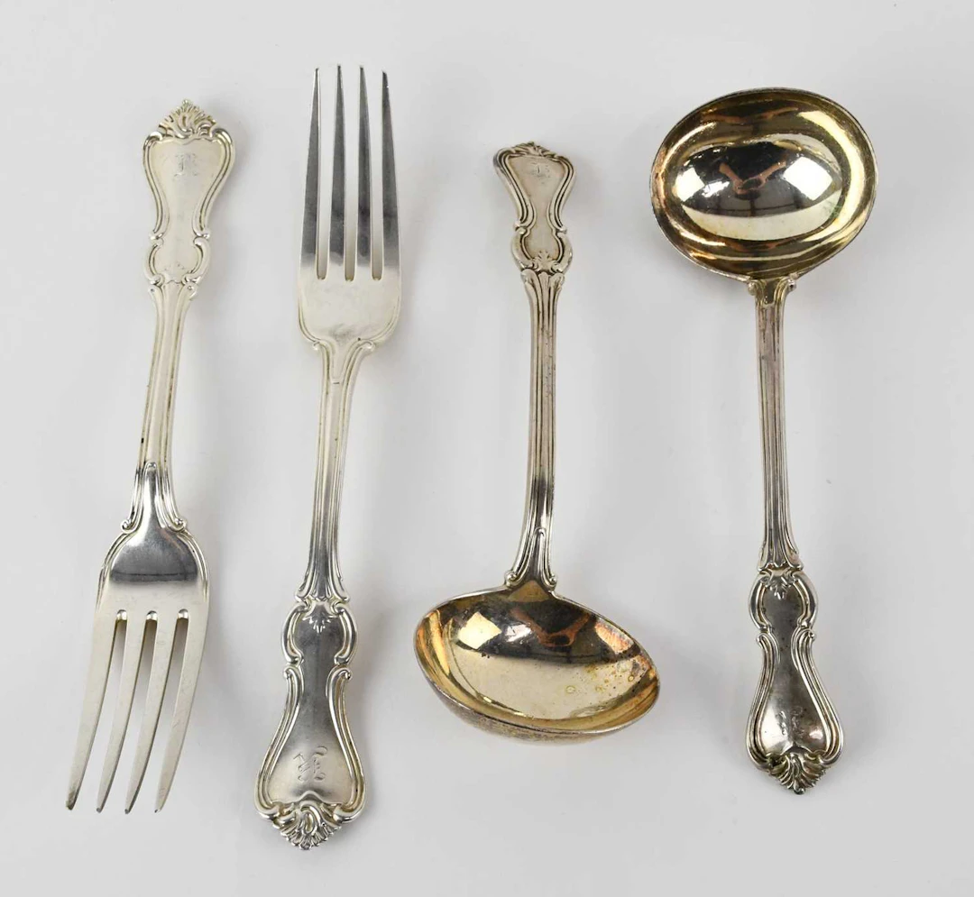 A pair of Victorian hallmarked silver table forks