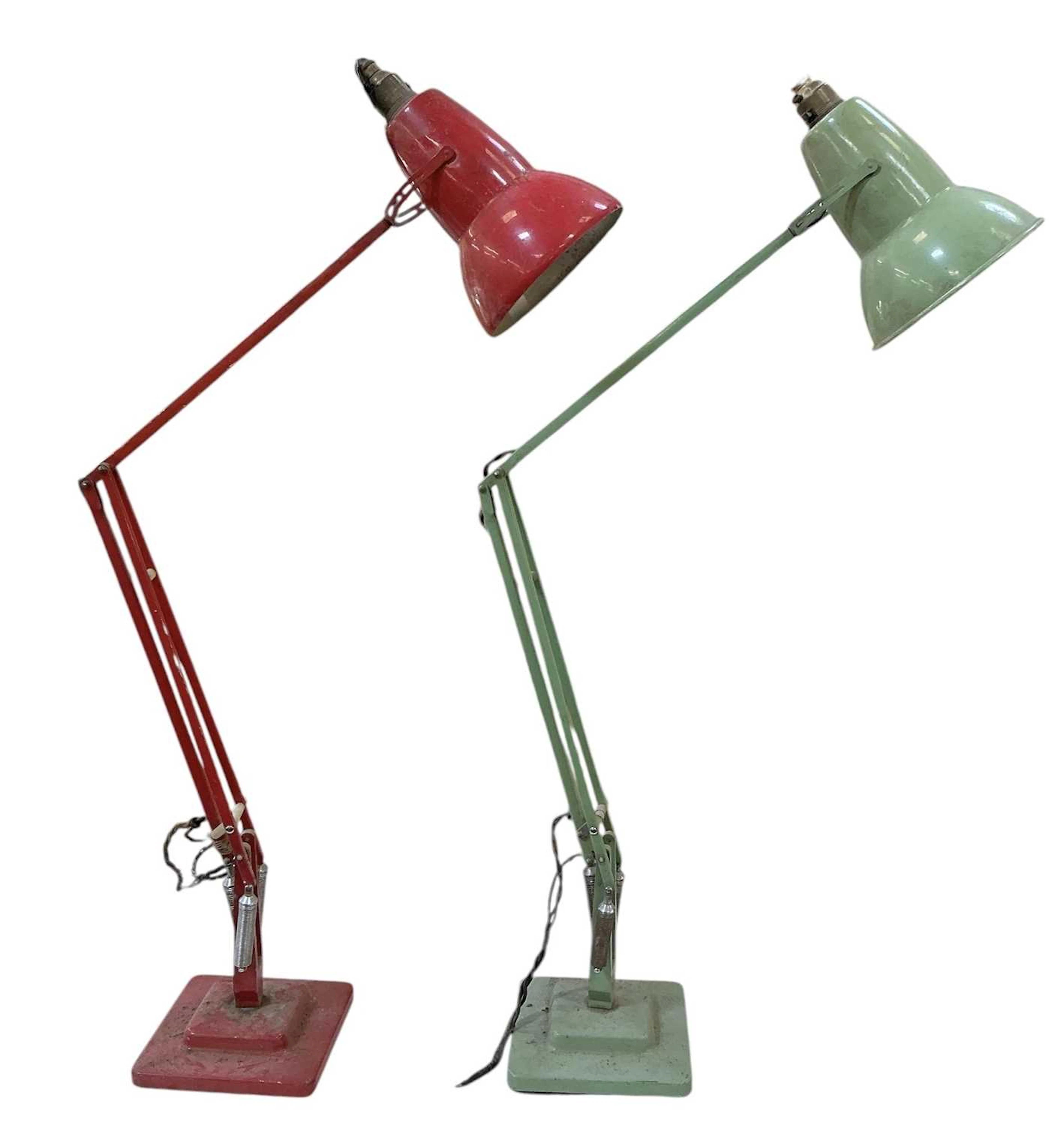 Two vintage early to mid 20th century Anglepoise type table lamps