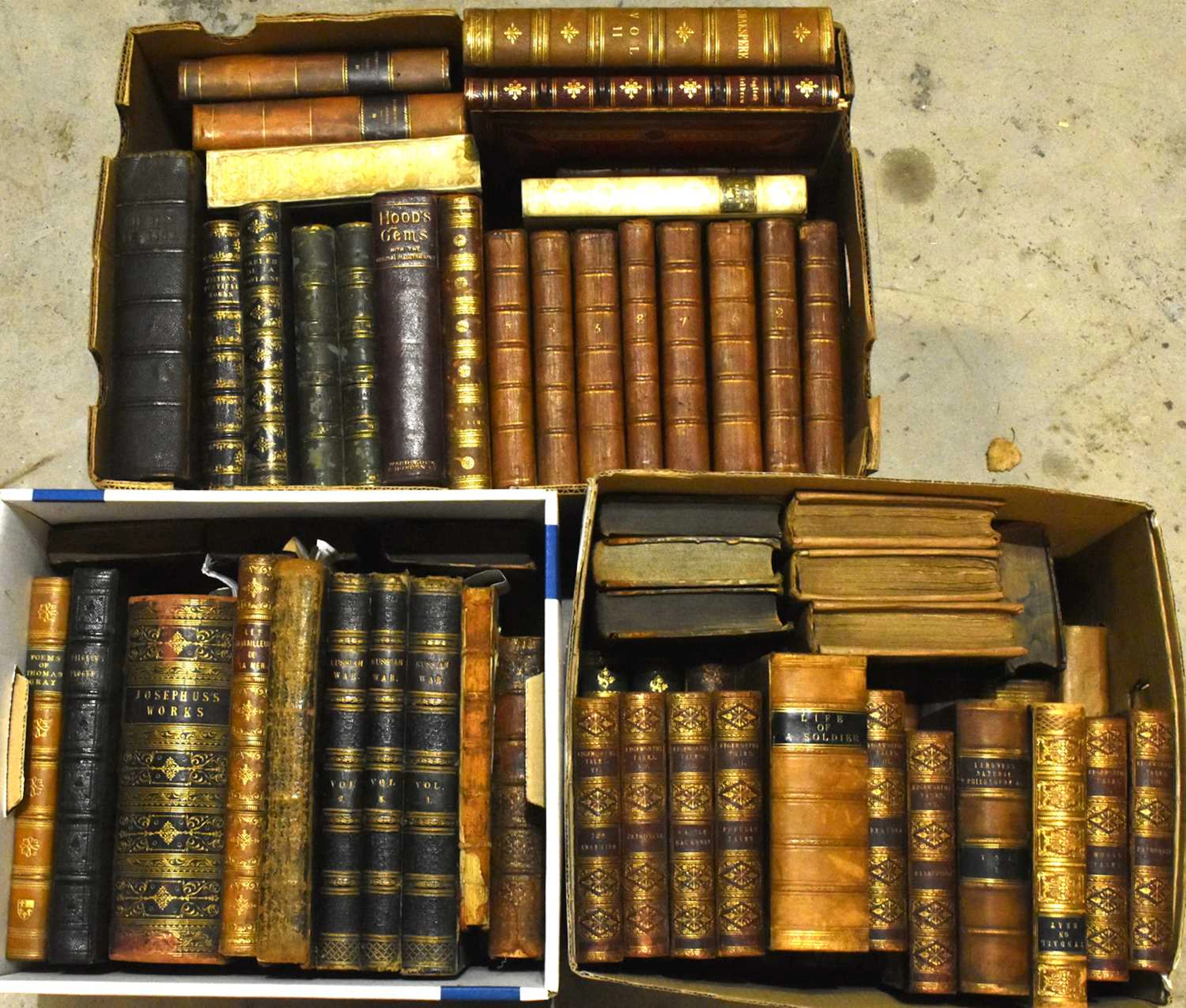 A miscellany of mostly 18th and 19th century leather bindings