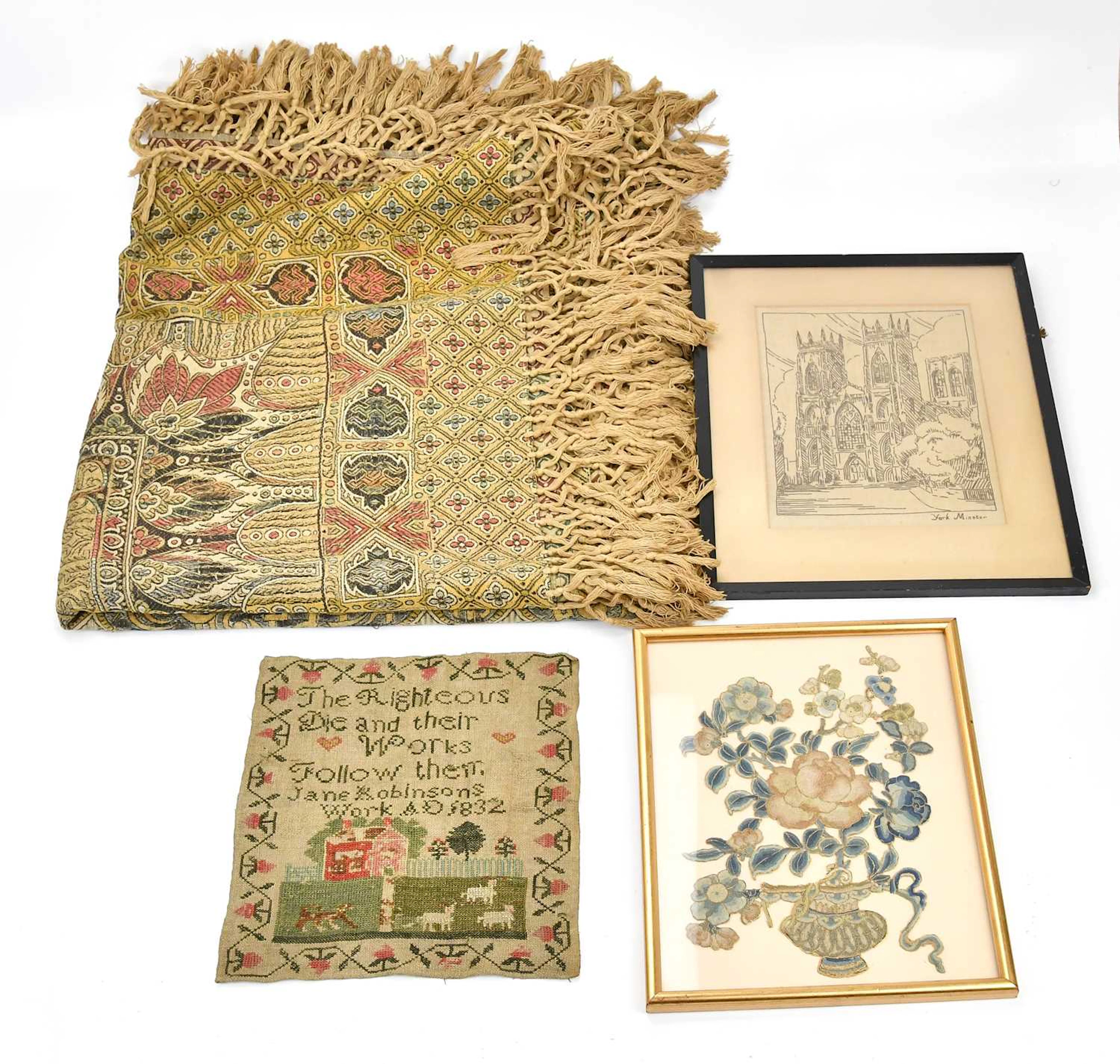 A Victorian needlework sampler