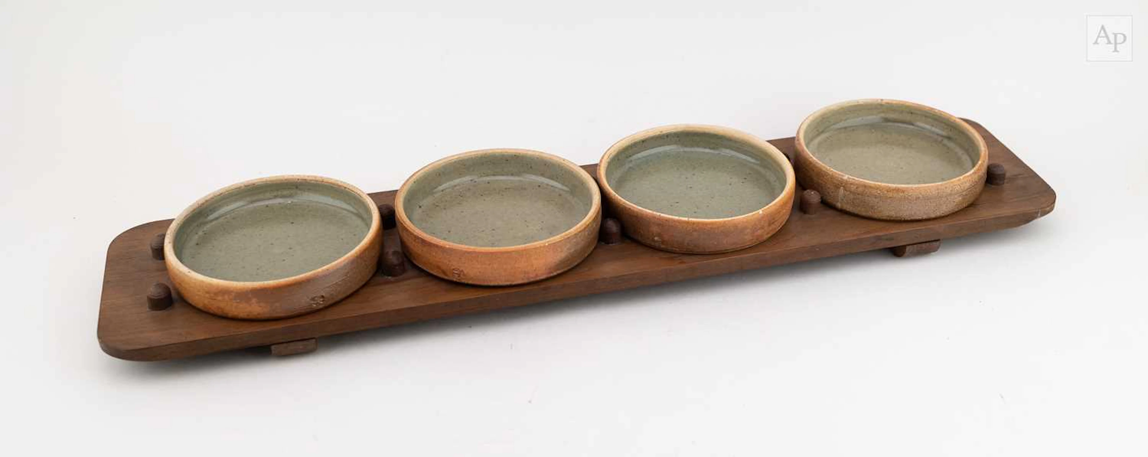Leach Pottery & ROBIN NANCE (1907-1990); a set of four stoneware
