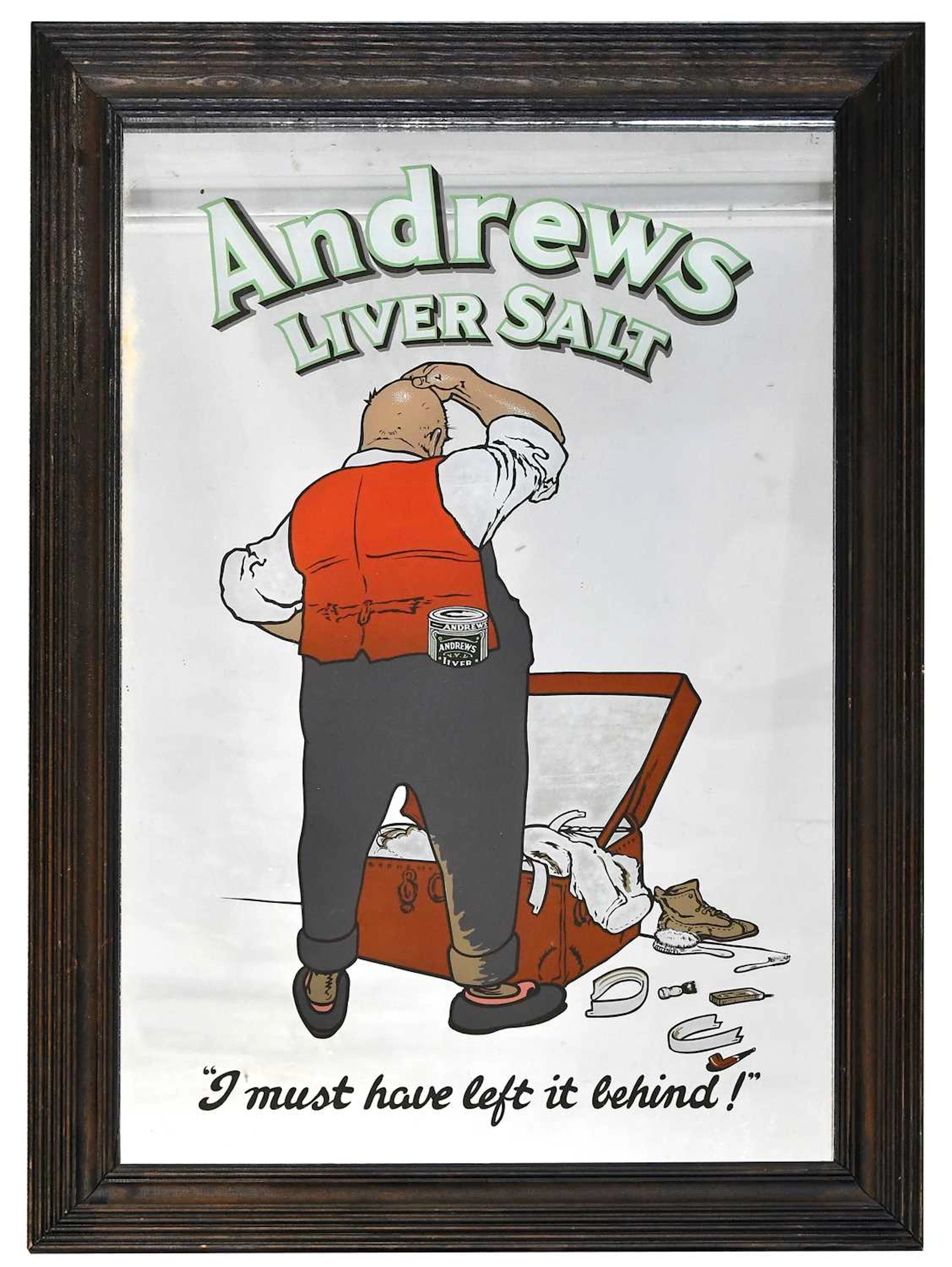 An Andrews Liver Salts advertising mirror