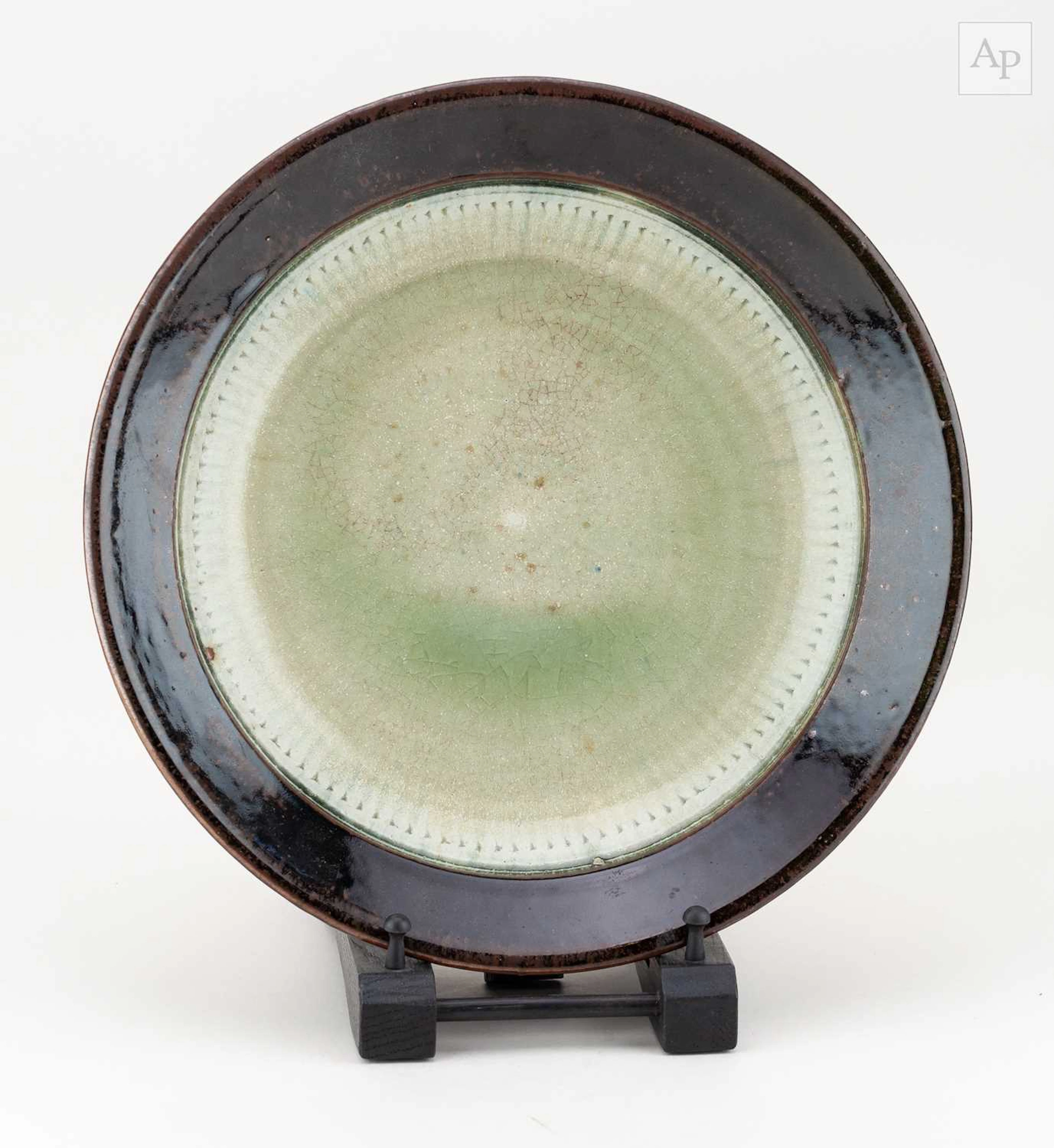 RICHARD BATTERHAM (1936-2021); a stoneware charger...