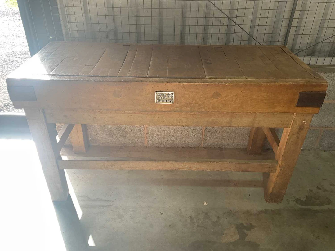 RUSHBROOKES; an Albion butcher's block