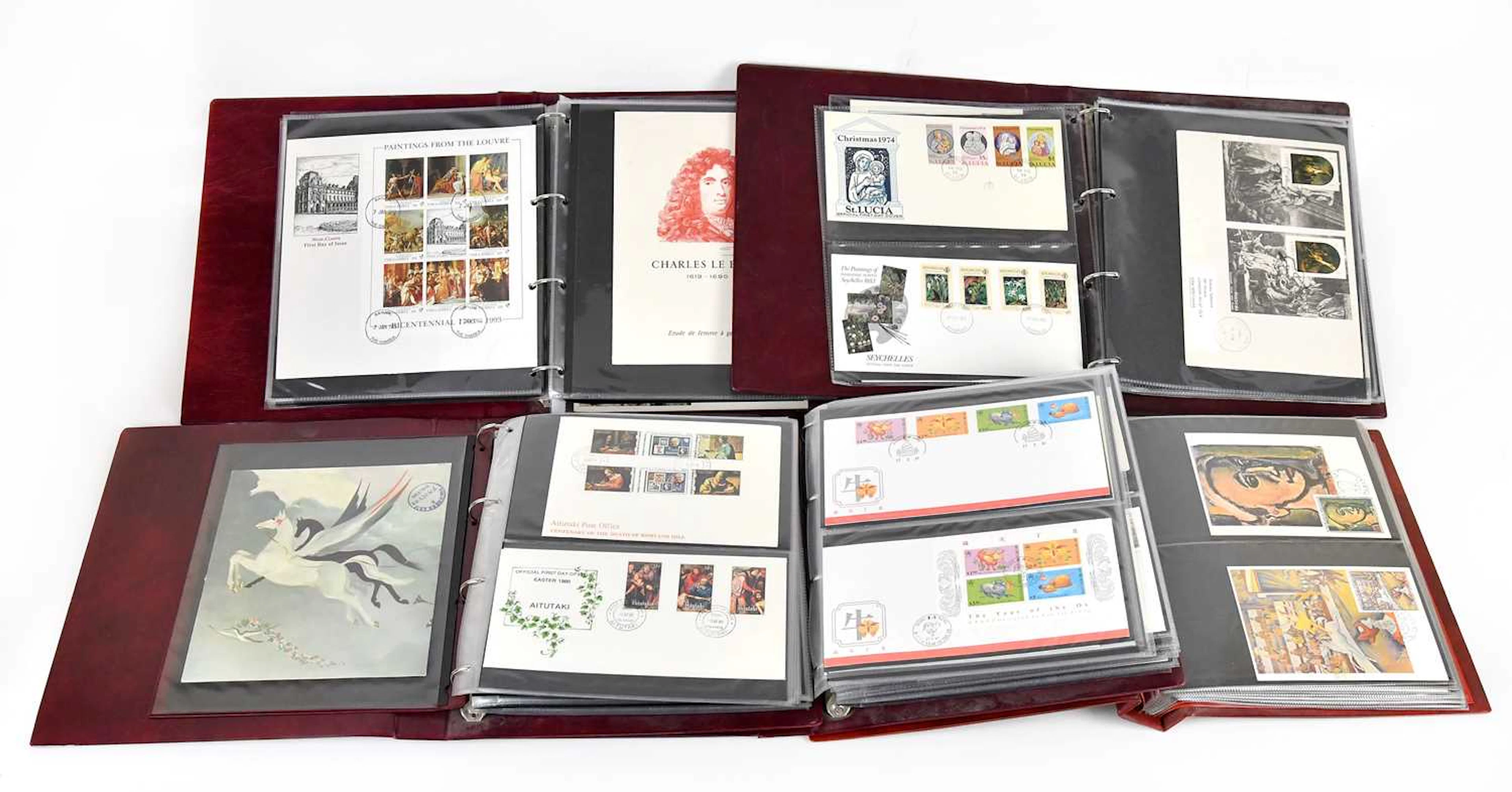 THEMATICS – ART; a collection of world covers in five cover albums with FDCs