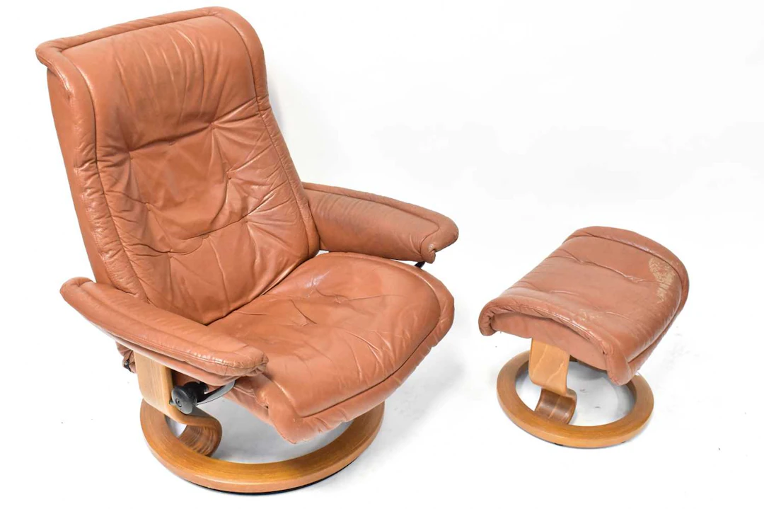An Ekornes Stressless reclining chair