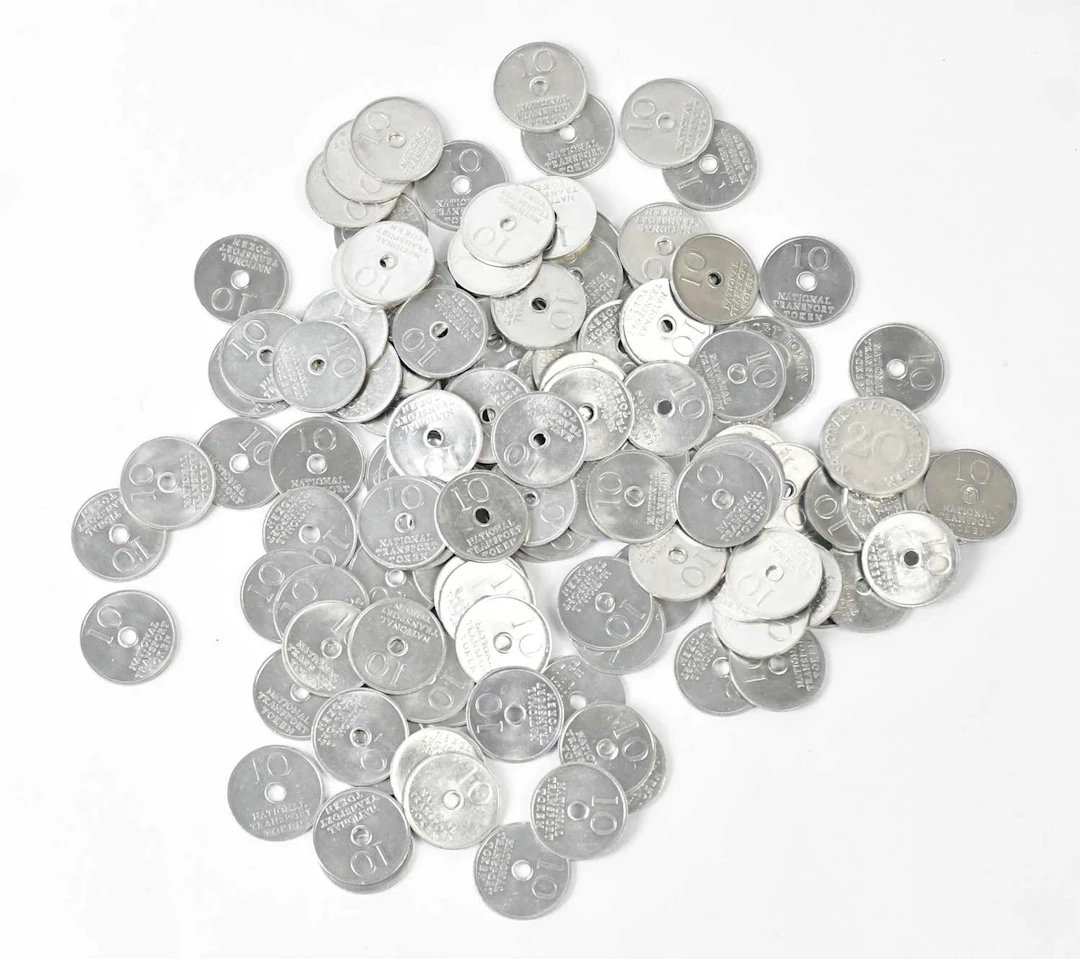 A collection of National Transport tokens