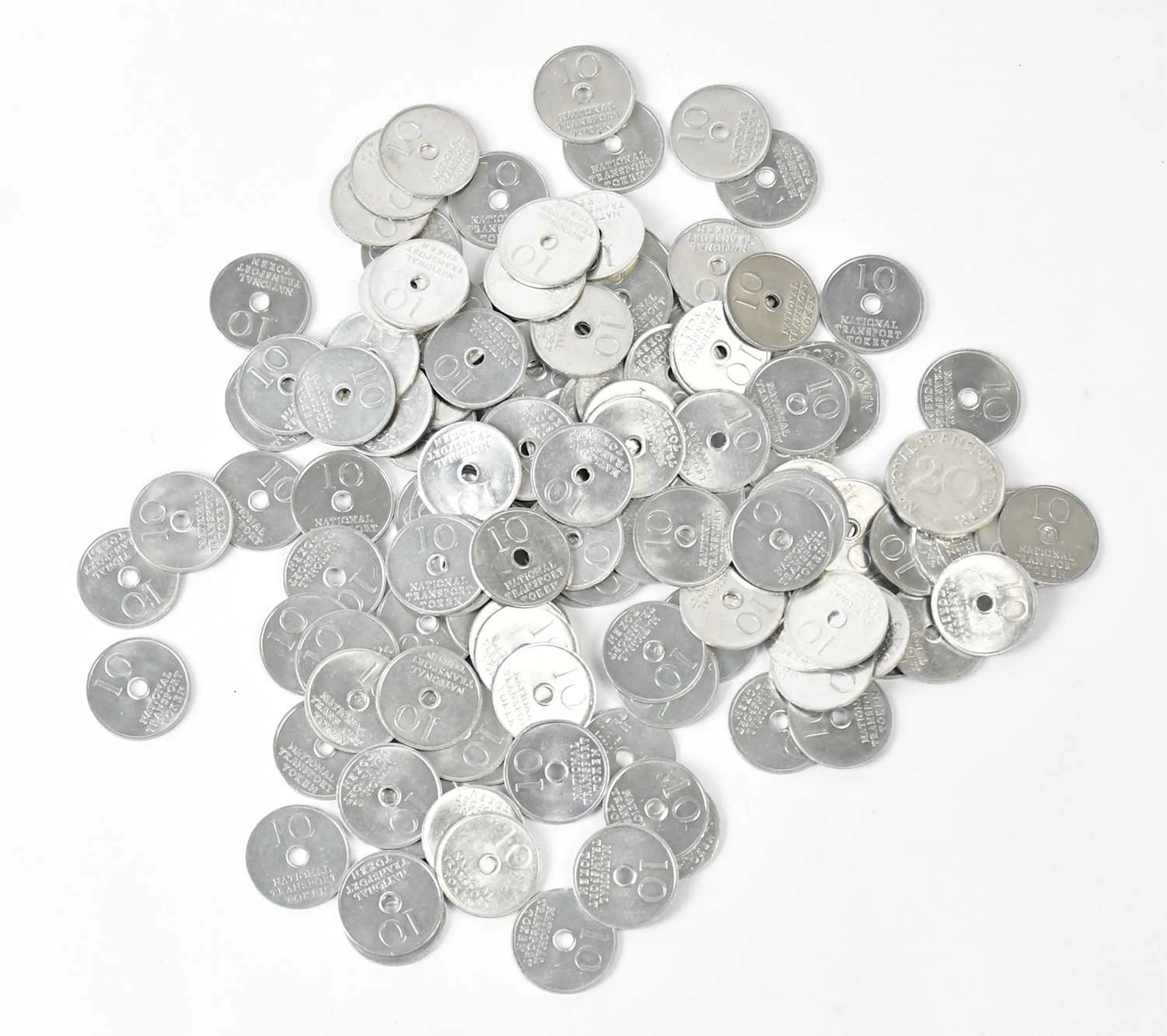 A collection of National Transport tokens