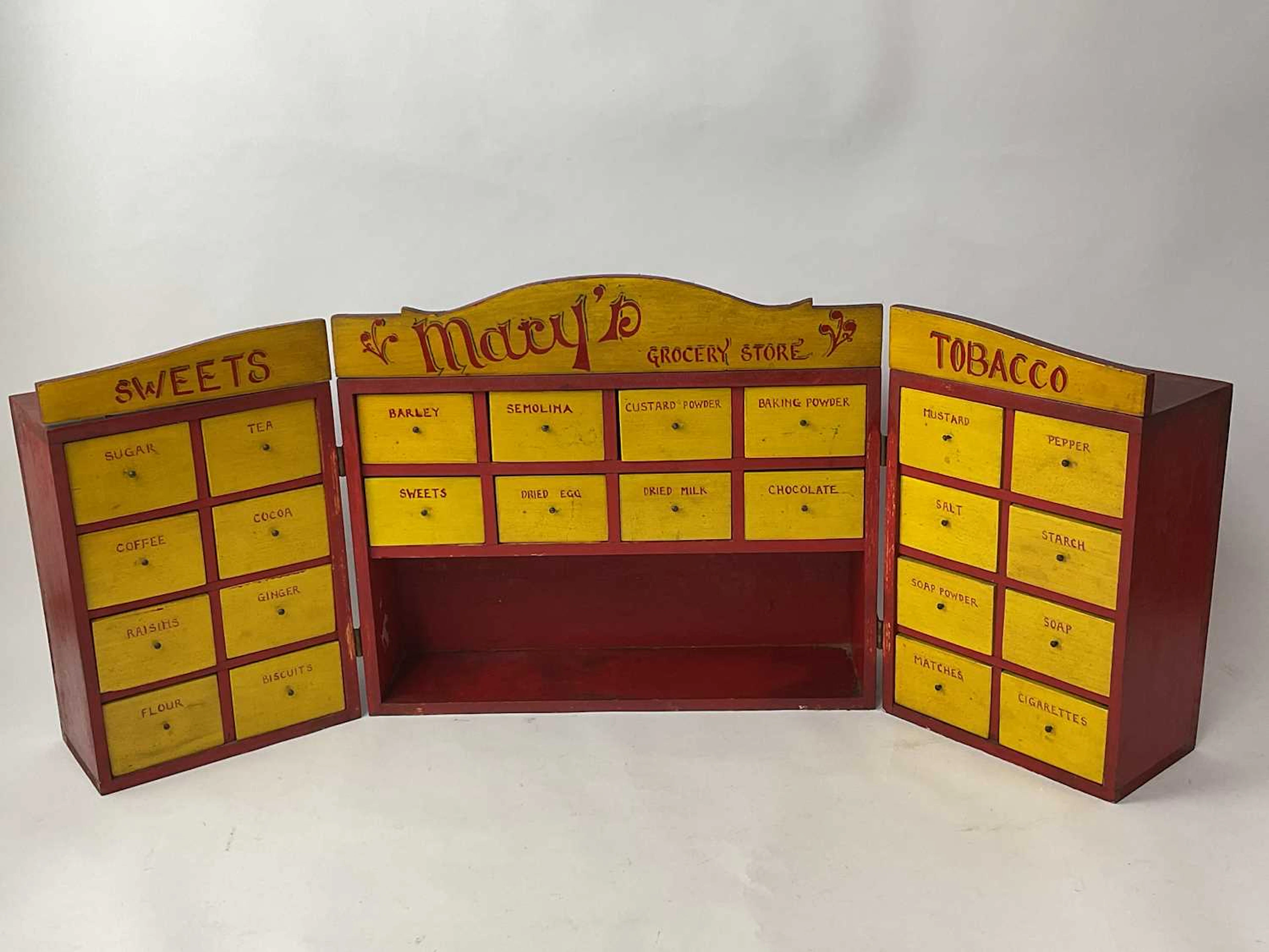 A bespoke made child's grocery store