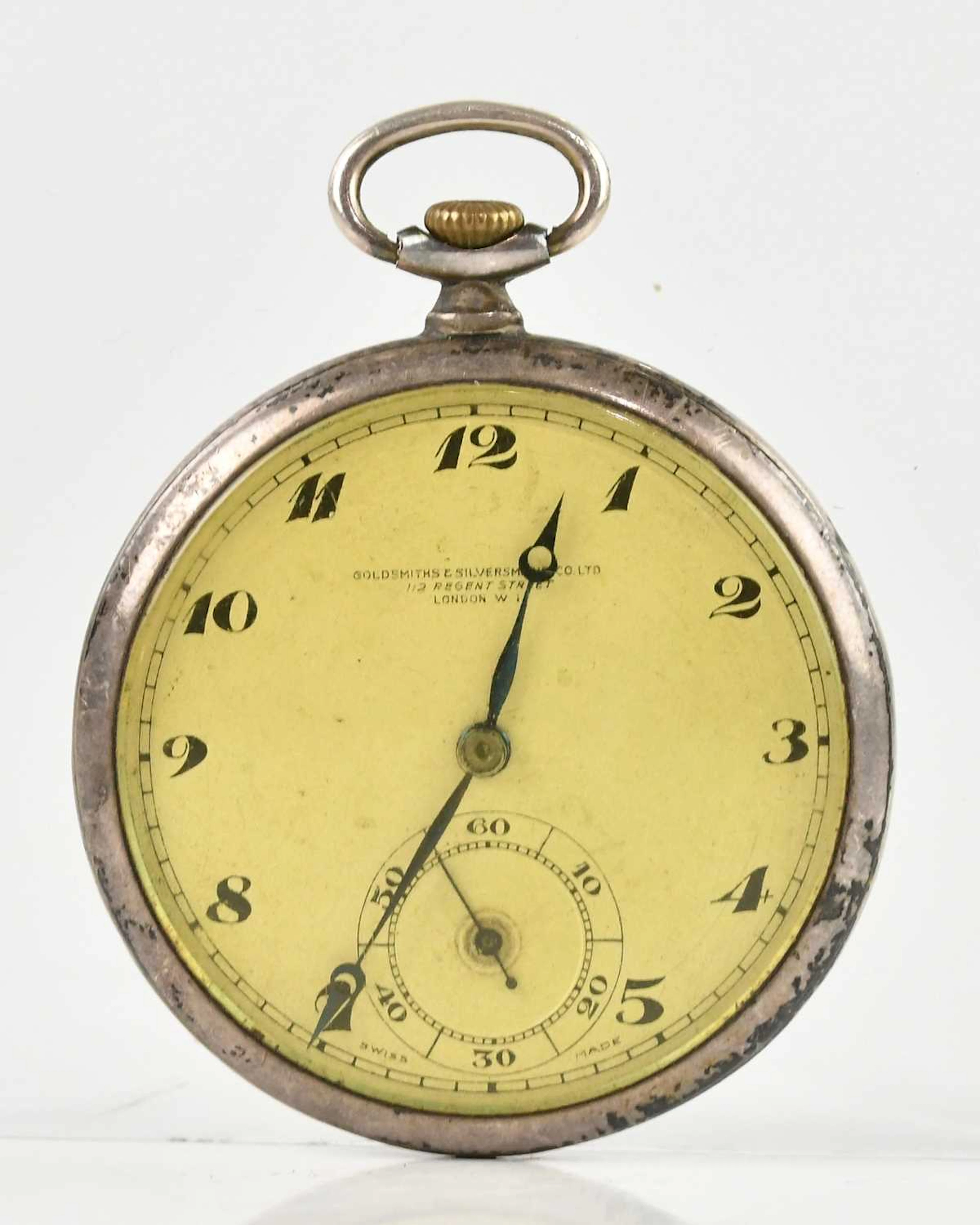 GOLDSMITH & SILVERSMITHS; a silver cased open faced...