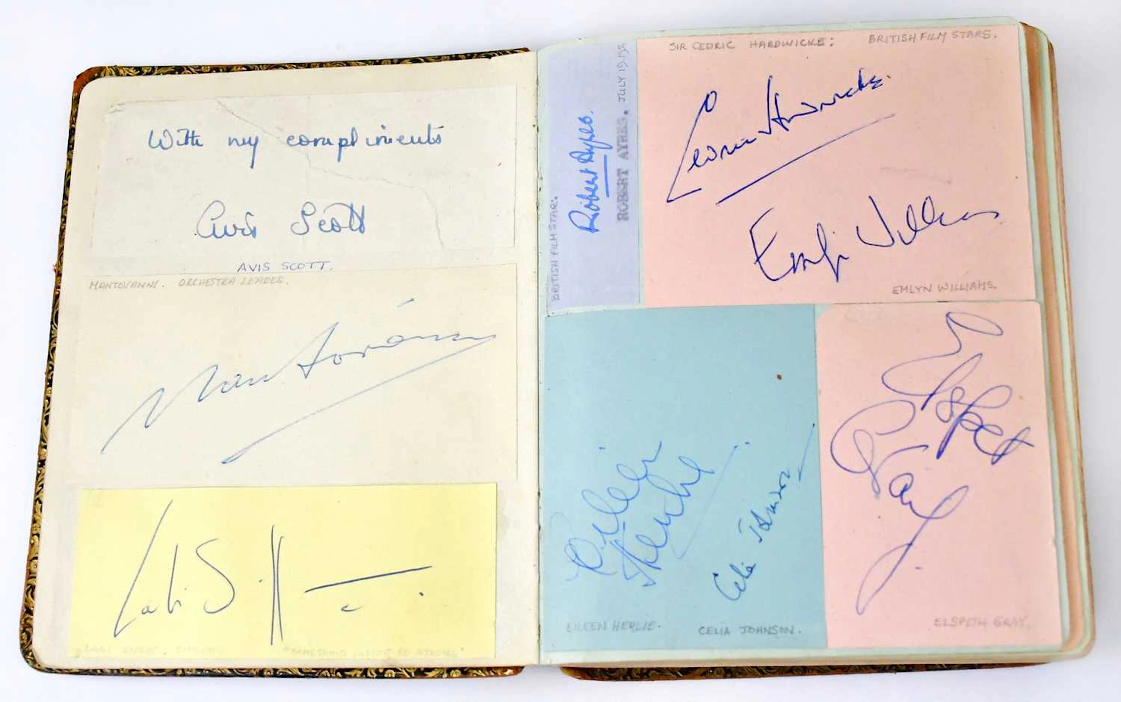 An early 20th century autograph album well filled with...