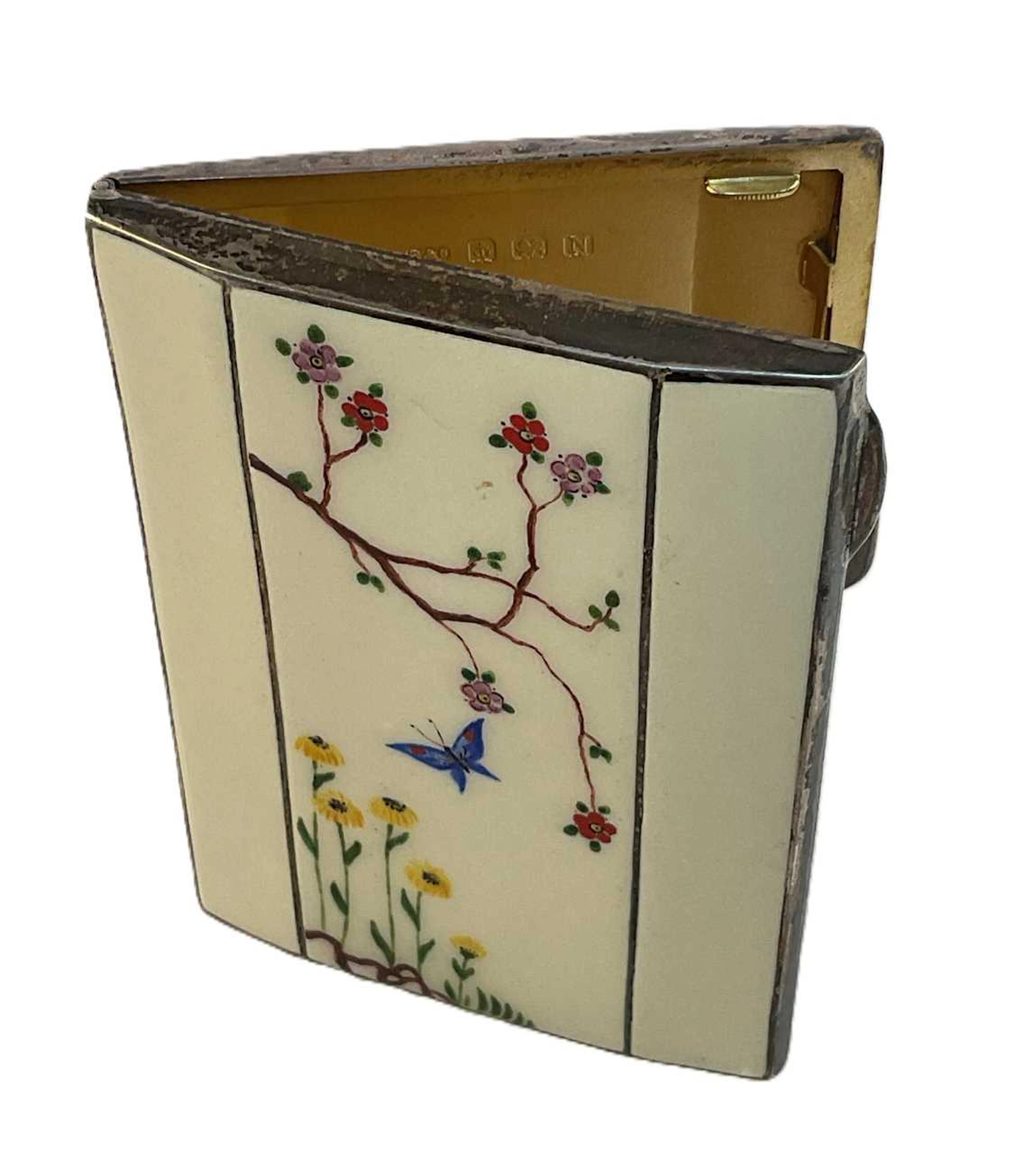 TURNER & SIMPSON LTD; a George VI hallmarked silver and enamel cigarette case