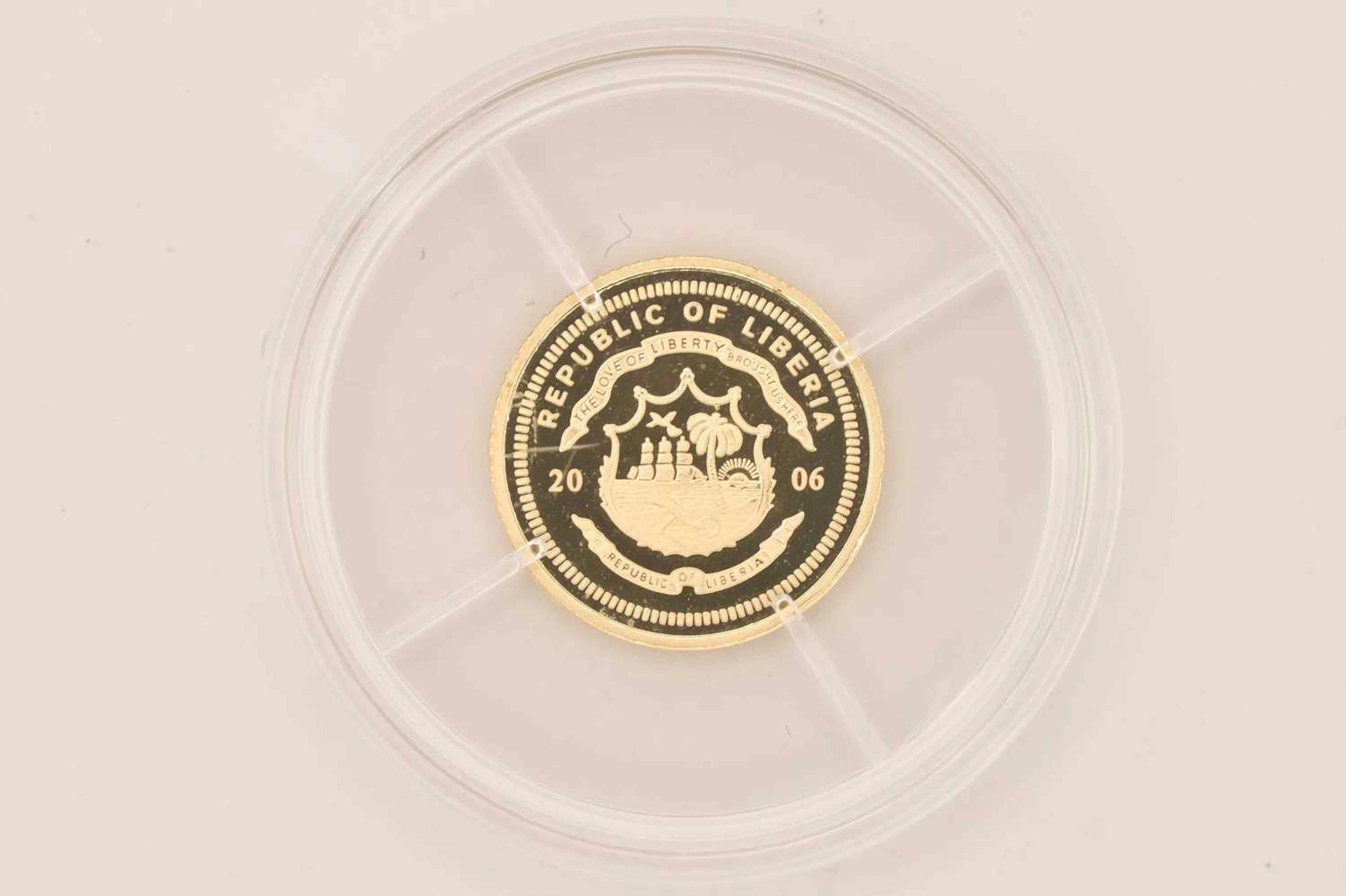 An encapsulated gold proof 2006 Republic of Liberia 10...