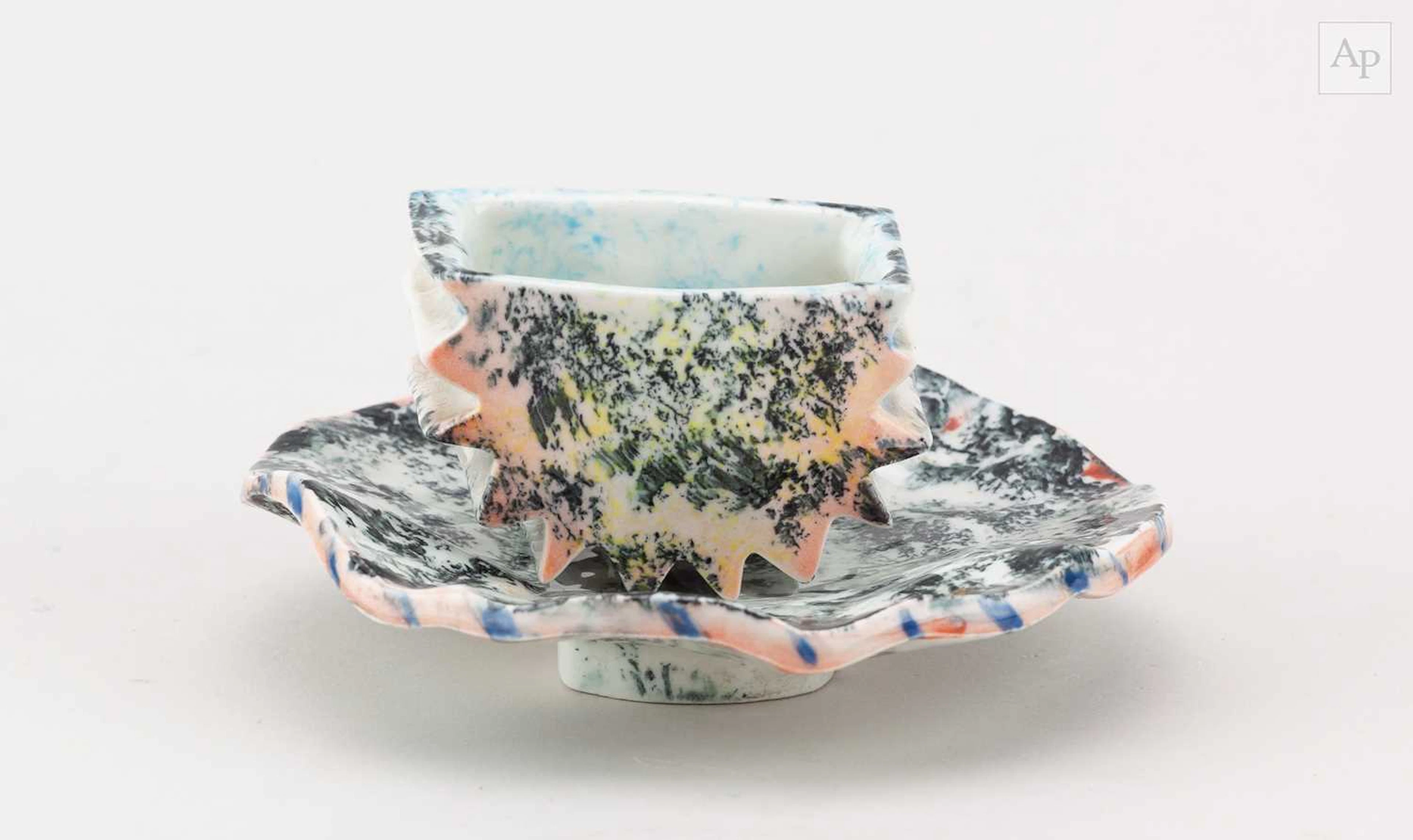 CAROL McNICOLL (1943-2025); a porcelain espresso cup and...