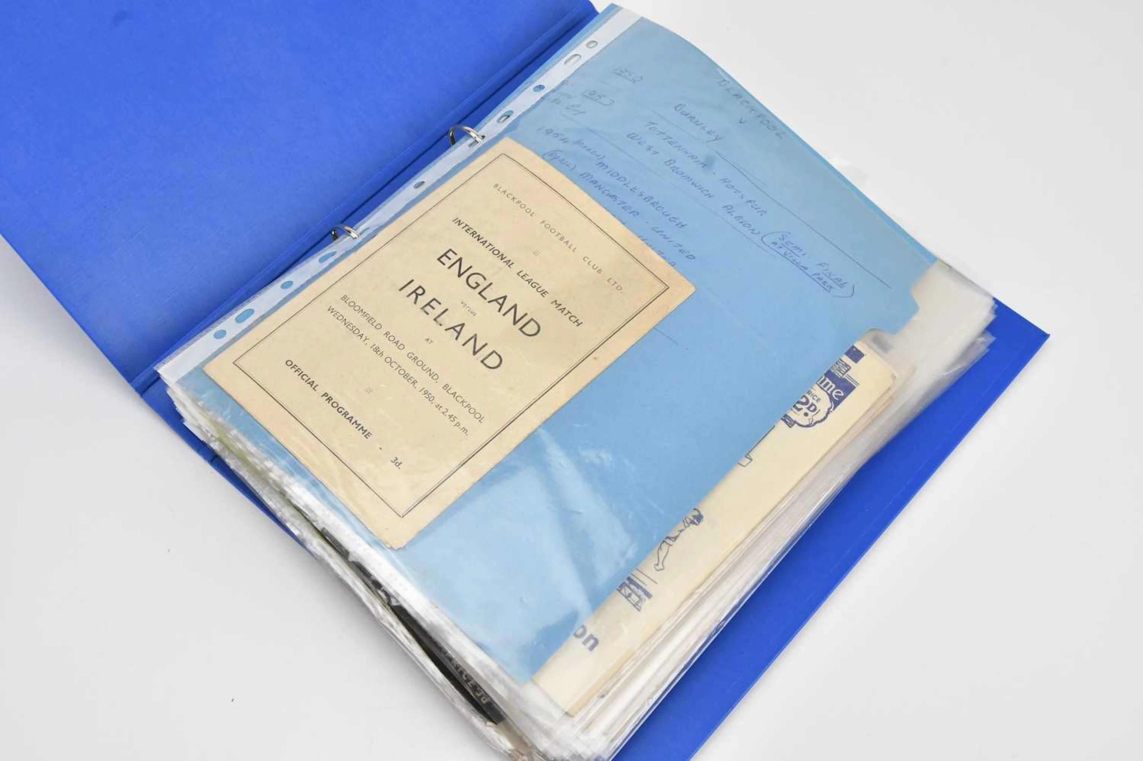 A collection of football programmes
