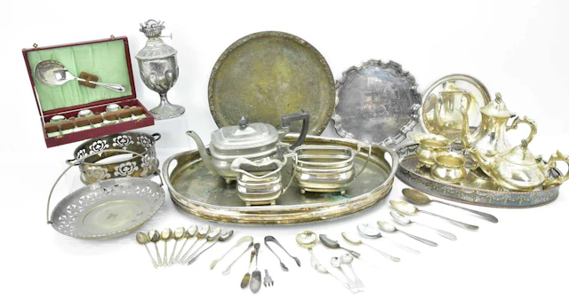 Various items of silver plate