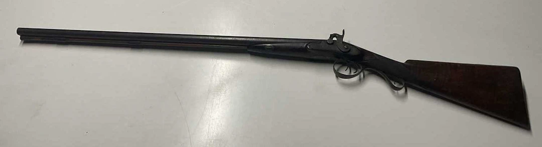 ALLEN; a Victorian percussion side by side shotgun,with...
