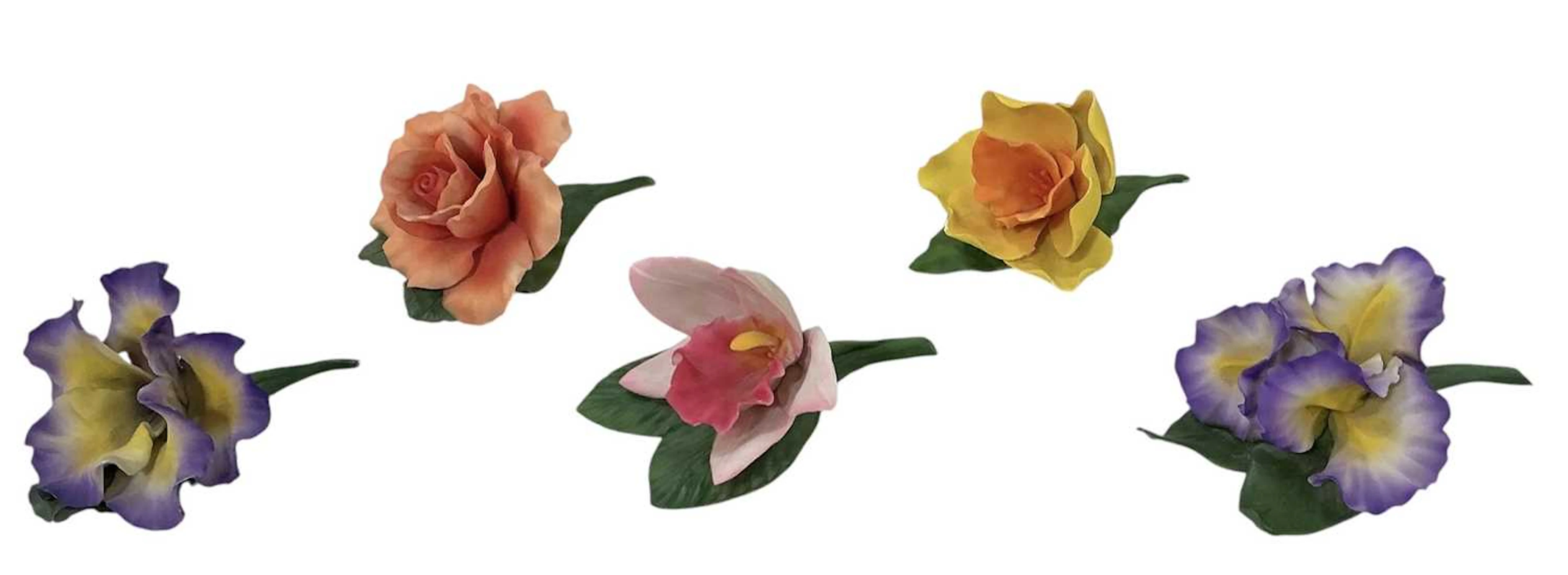 CAPODIMONTE; five Italian Fabar Porcellane Artistiche...