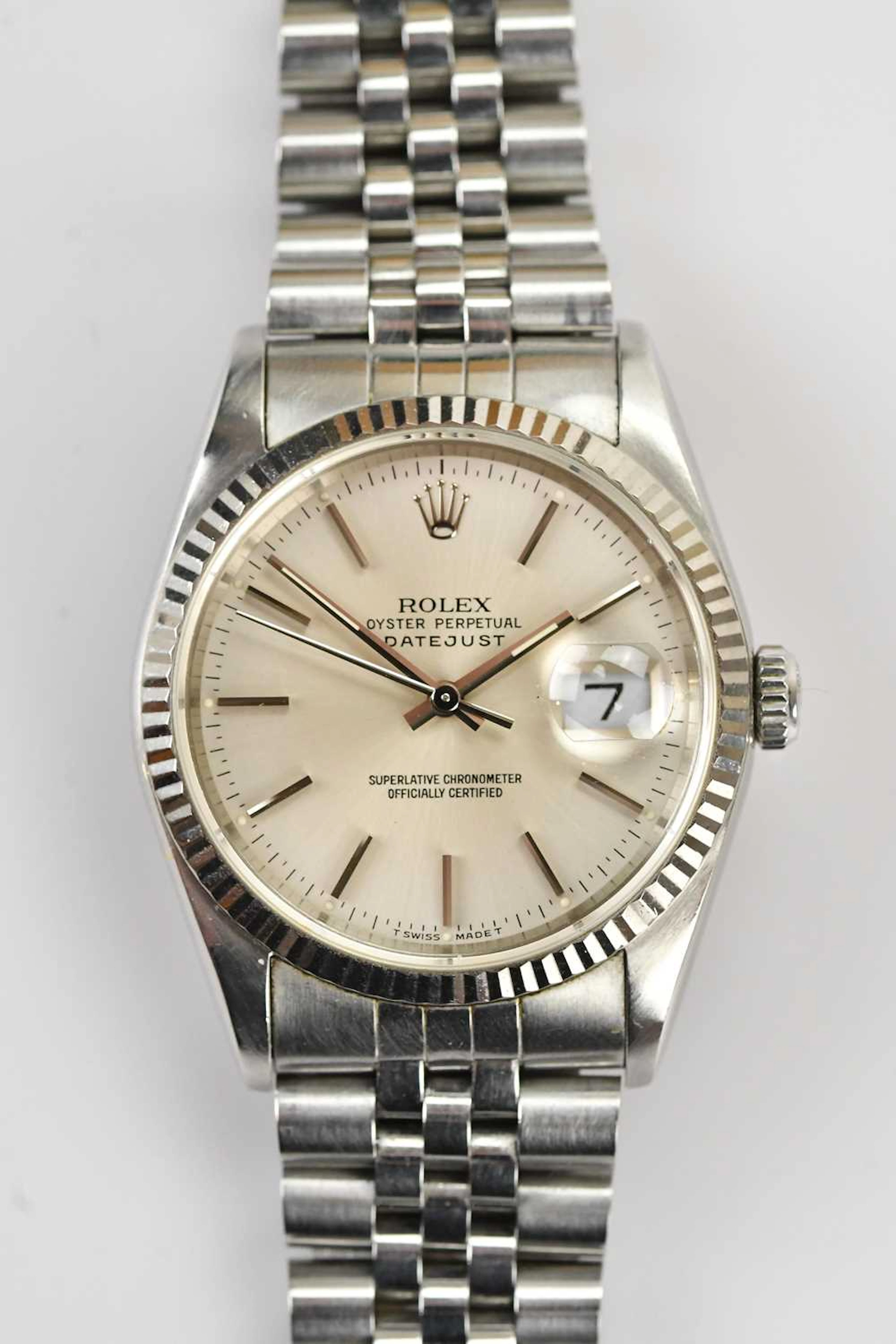 ROLEX; a gentleman's stainless steel Oyster Perpetual Datejust