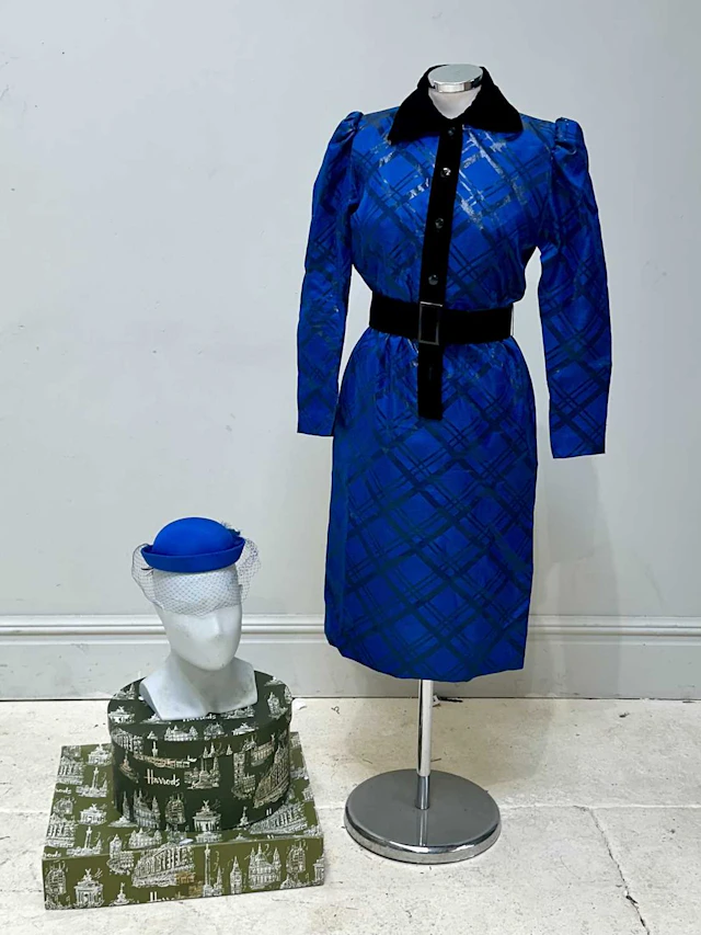 GIVENCHY; a vintage Nouvelle Boutique silk mix electric...