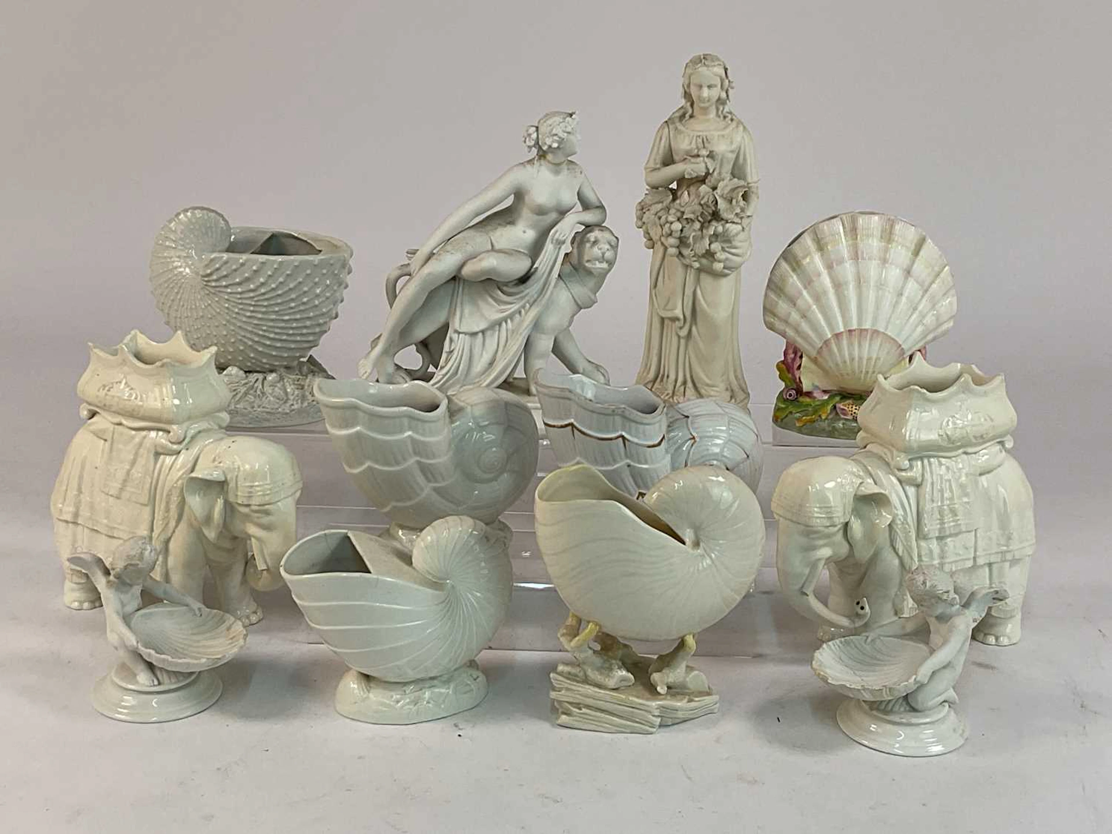 Two 19th century Parian ware figures