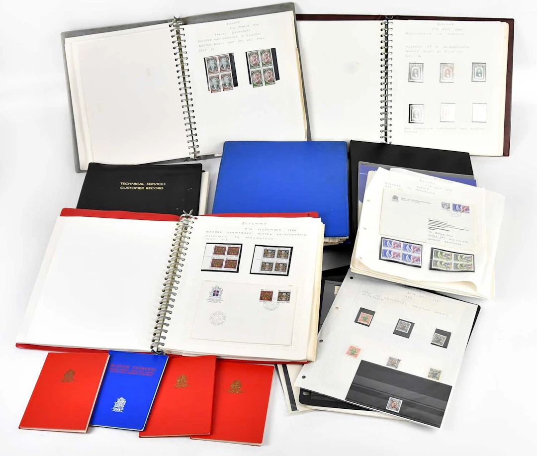 ICELAND; 1873-1982 collection in six albums including various 19th century