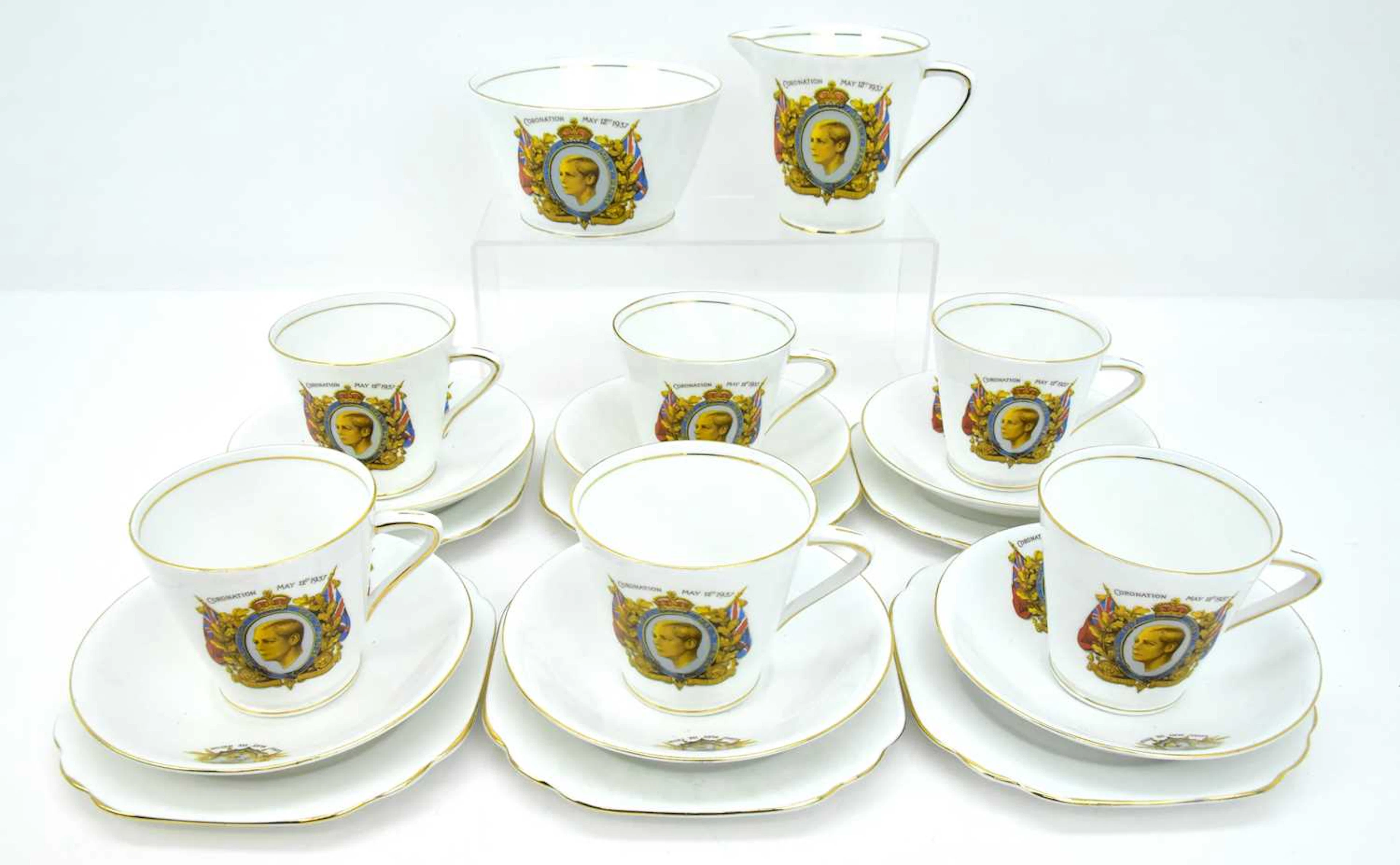 STANLEY CHINA; an Edward VIII twenty-piece commemorative...