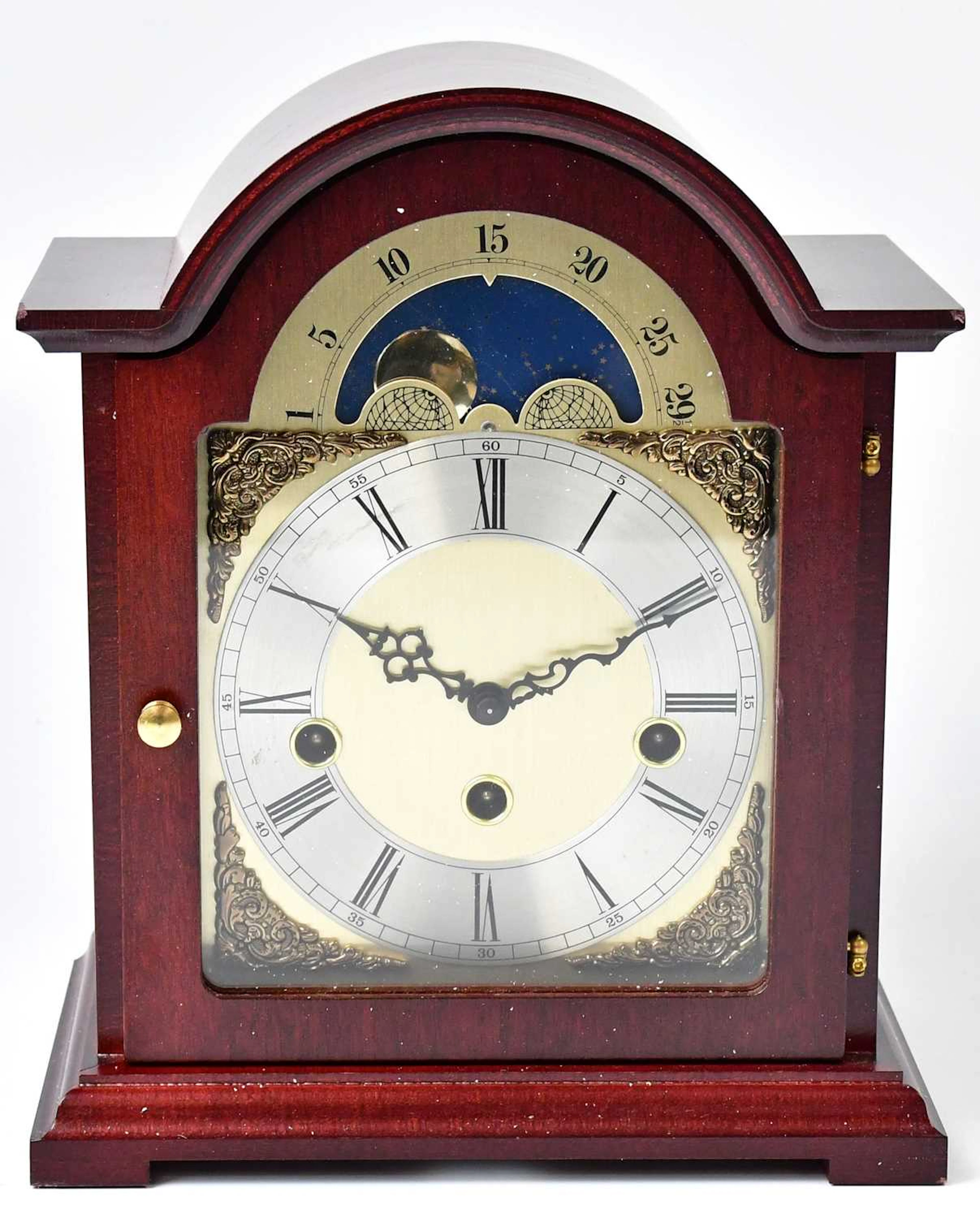 FRANZ HERMLE; a modern German dome topped mantel clock