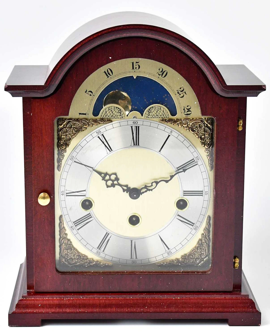 FRANZ HERMLE; a modern German dome topped mantel clock