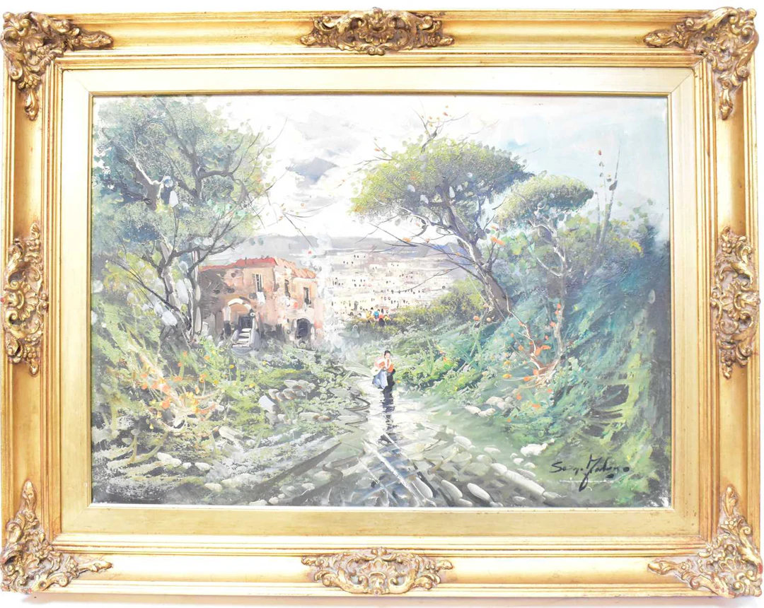 20TH CENTURY CONTINENTAL SCHOOL; oil on canvas