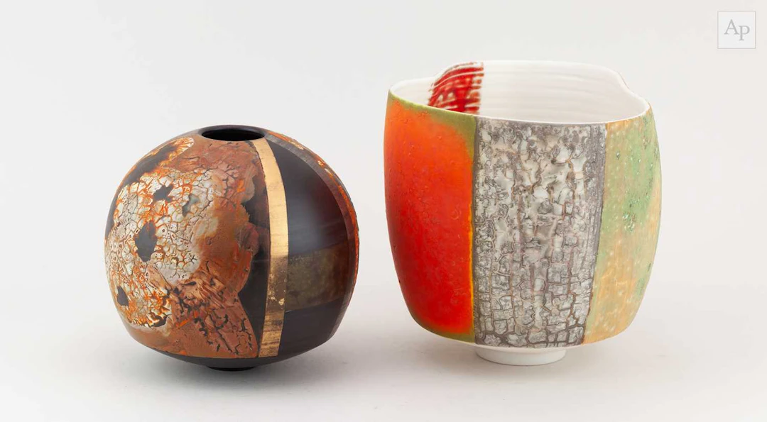 TONY LAVERICK (born 1961); a black porcelain vessel...