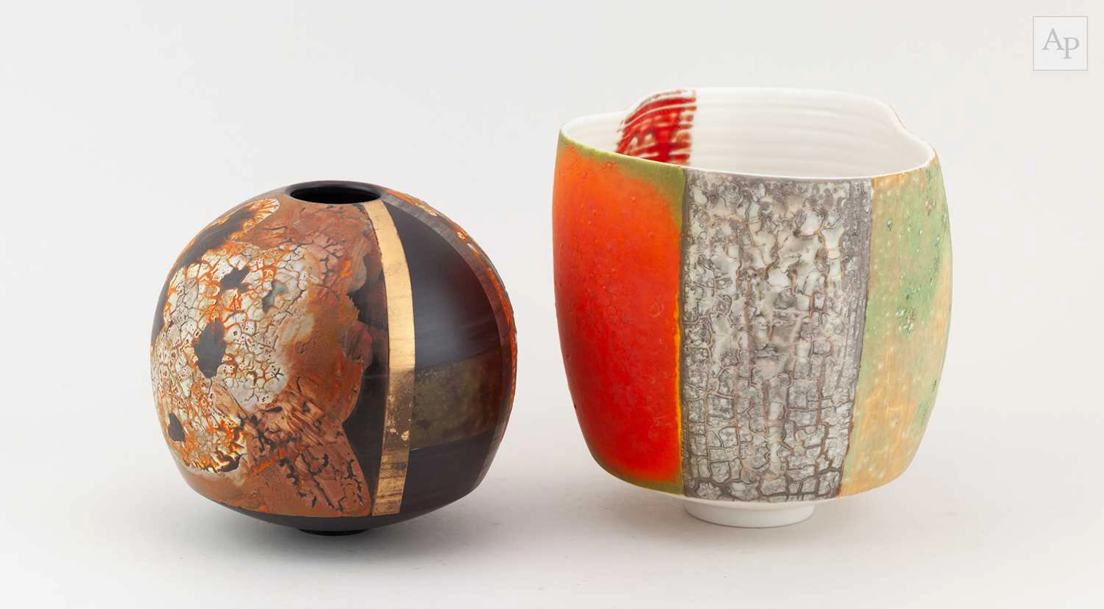 TONY LAVERICK (born 1961); a black porcelain vessel...