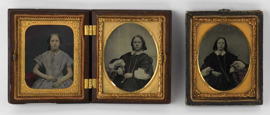 Two Victorian daguerreotype photographs