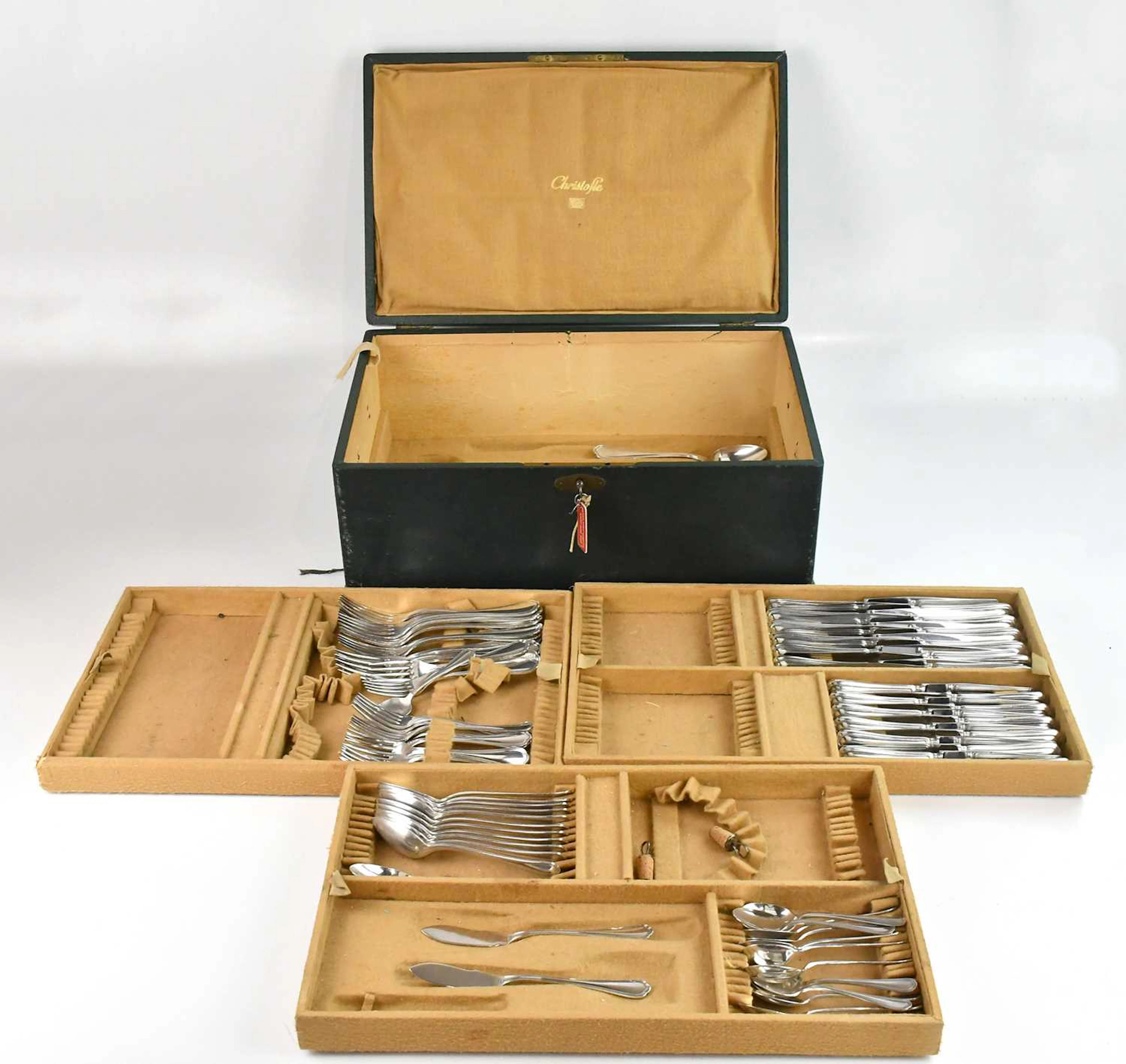 CHRISTOFLE; a silver canteen