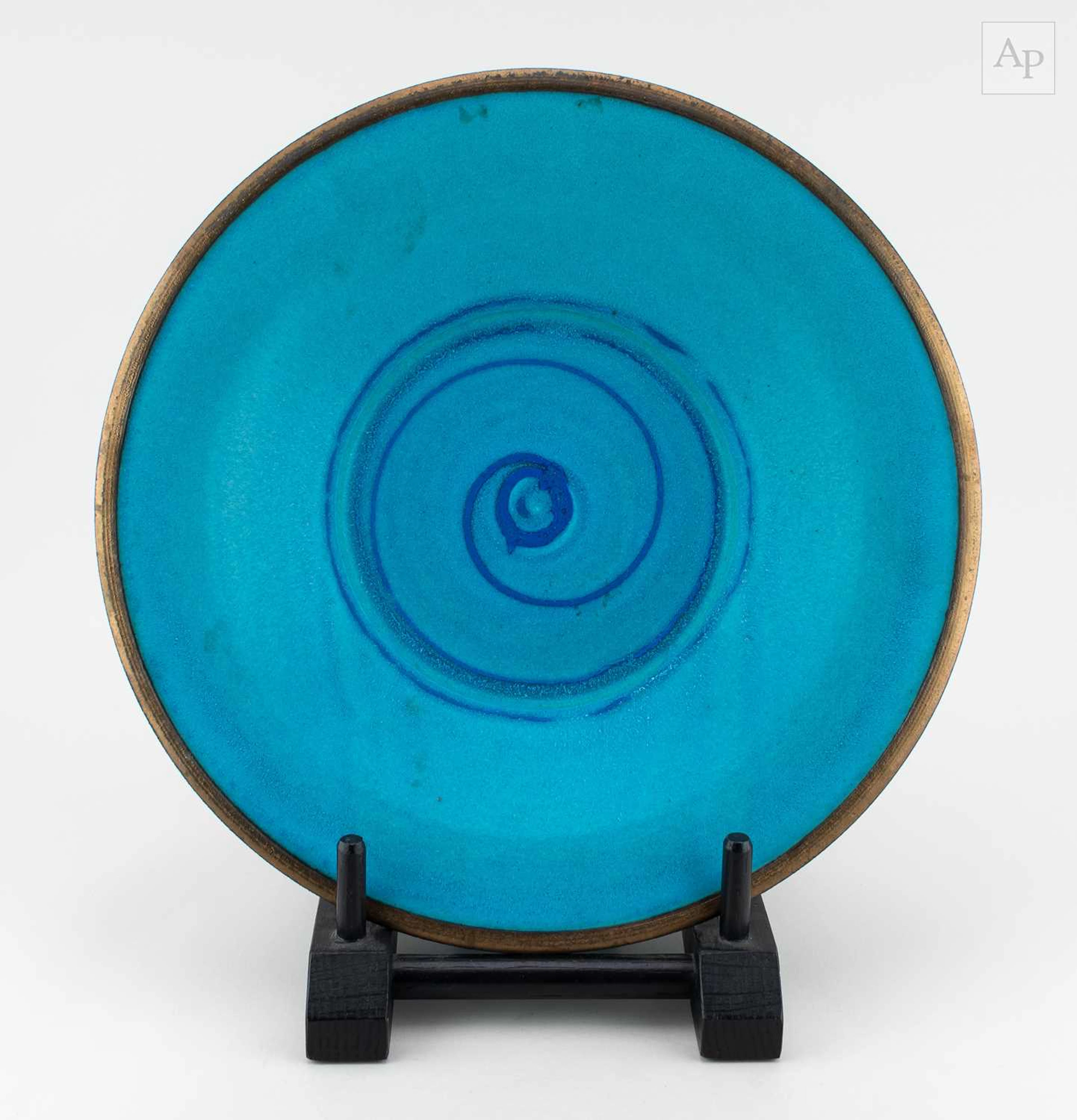 SIMON RICH (born 1949); a stoneware charger/wall hanging...