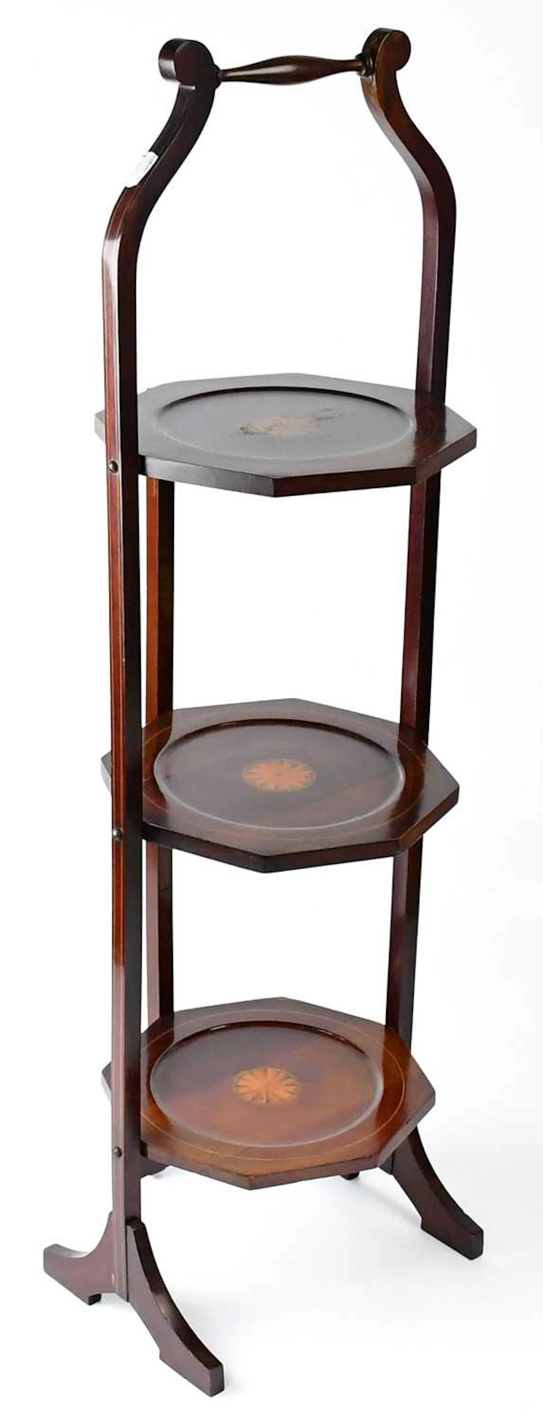 A three-tier folding cake stand
