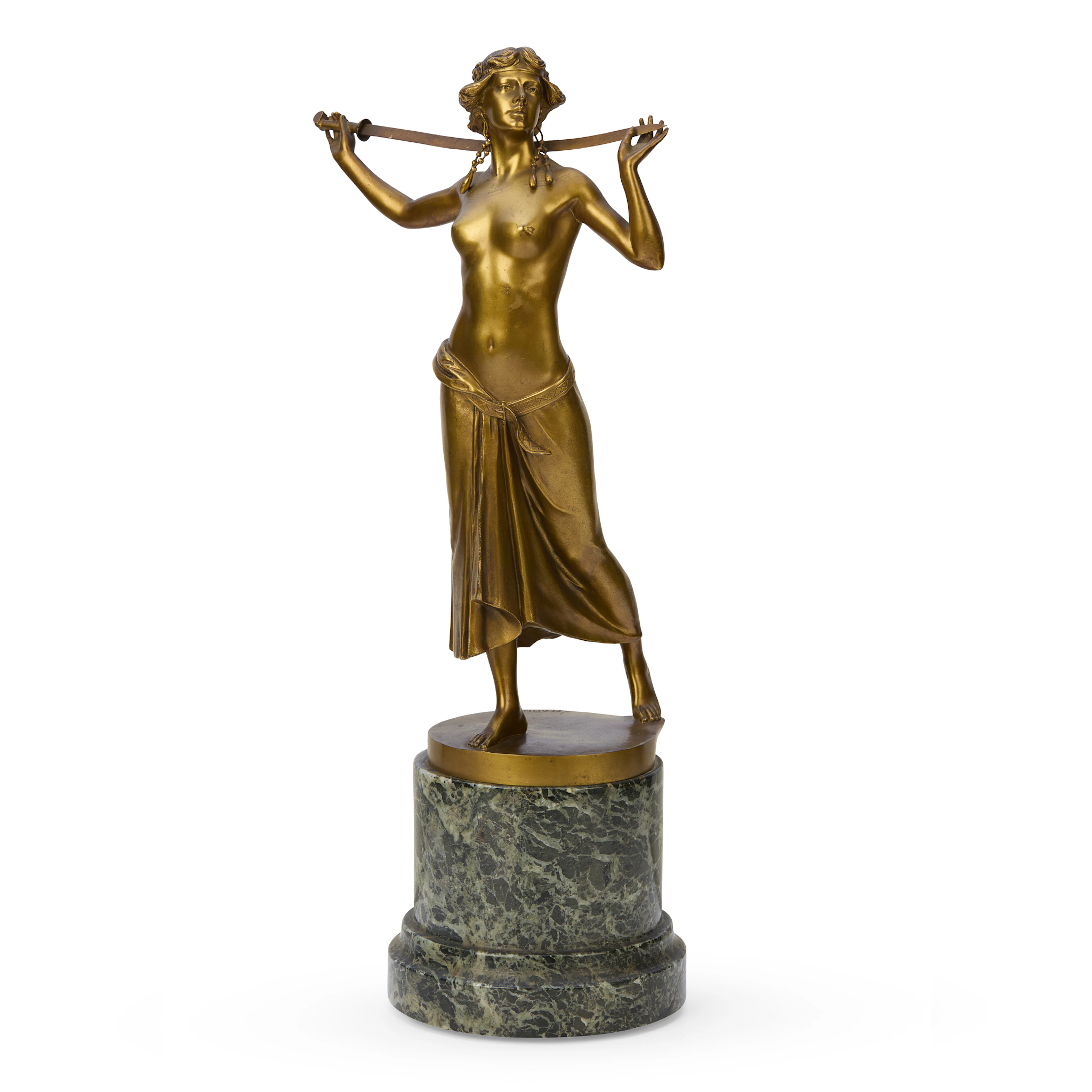 HANS ARNOLDT [GERMAN 1860-1913], A GILT BRONZE FIGURE OF SALOME