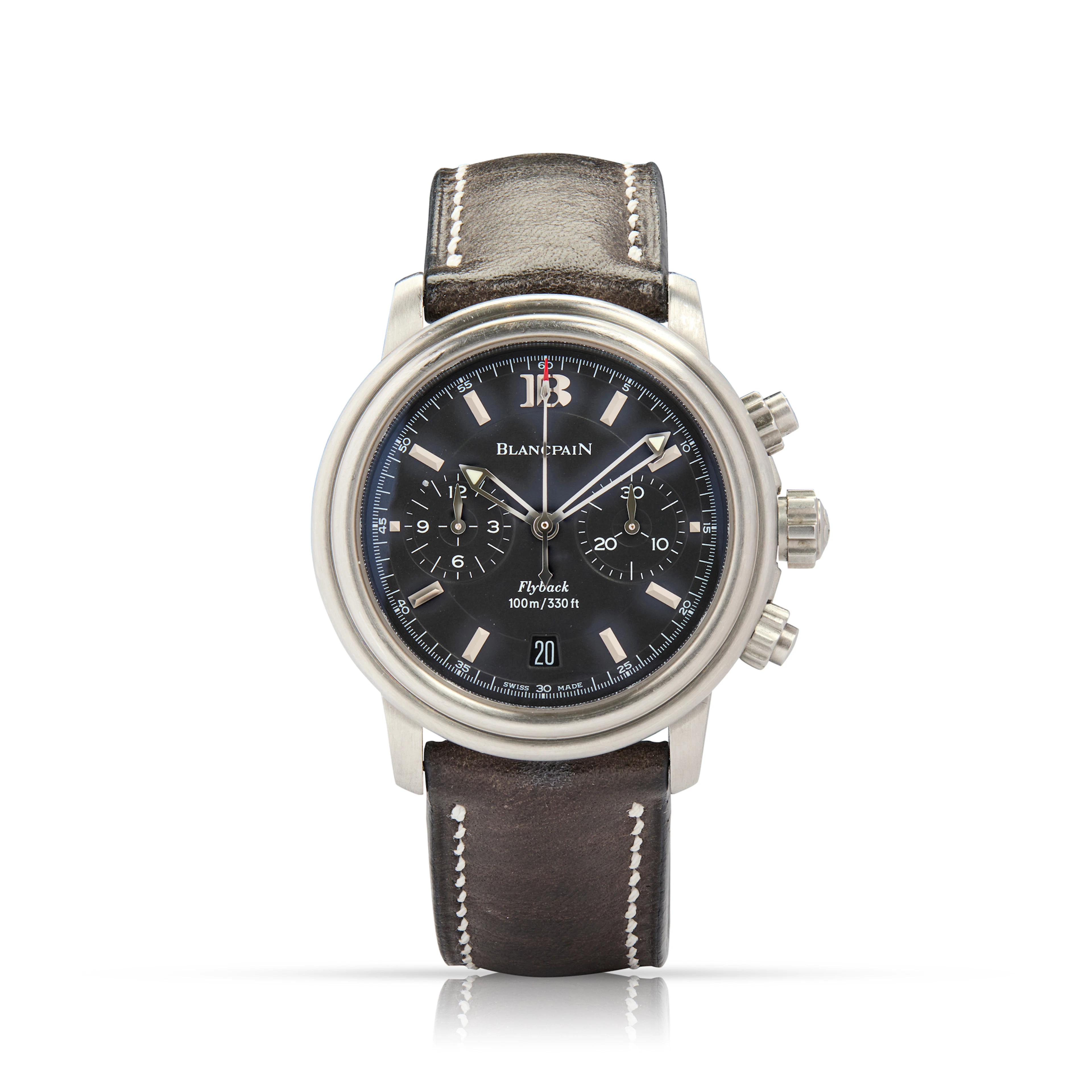 Blancpain. A stainless steel automatic flyback chronograph wristwatch with date