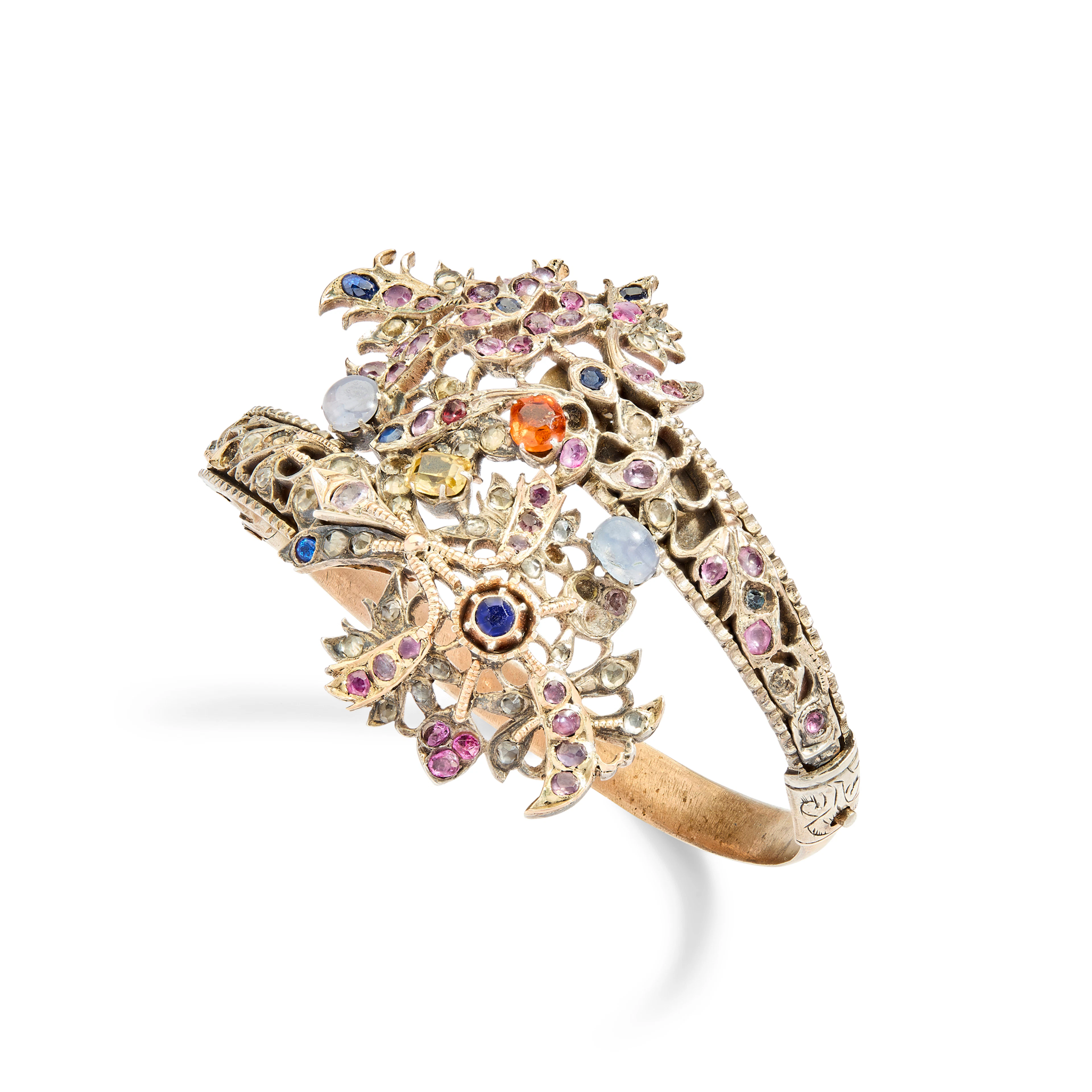An Eastern multi-gem bangle