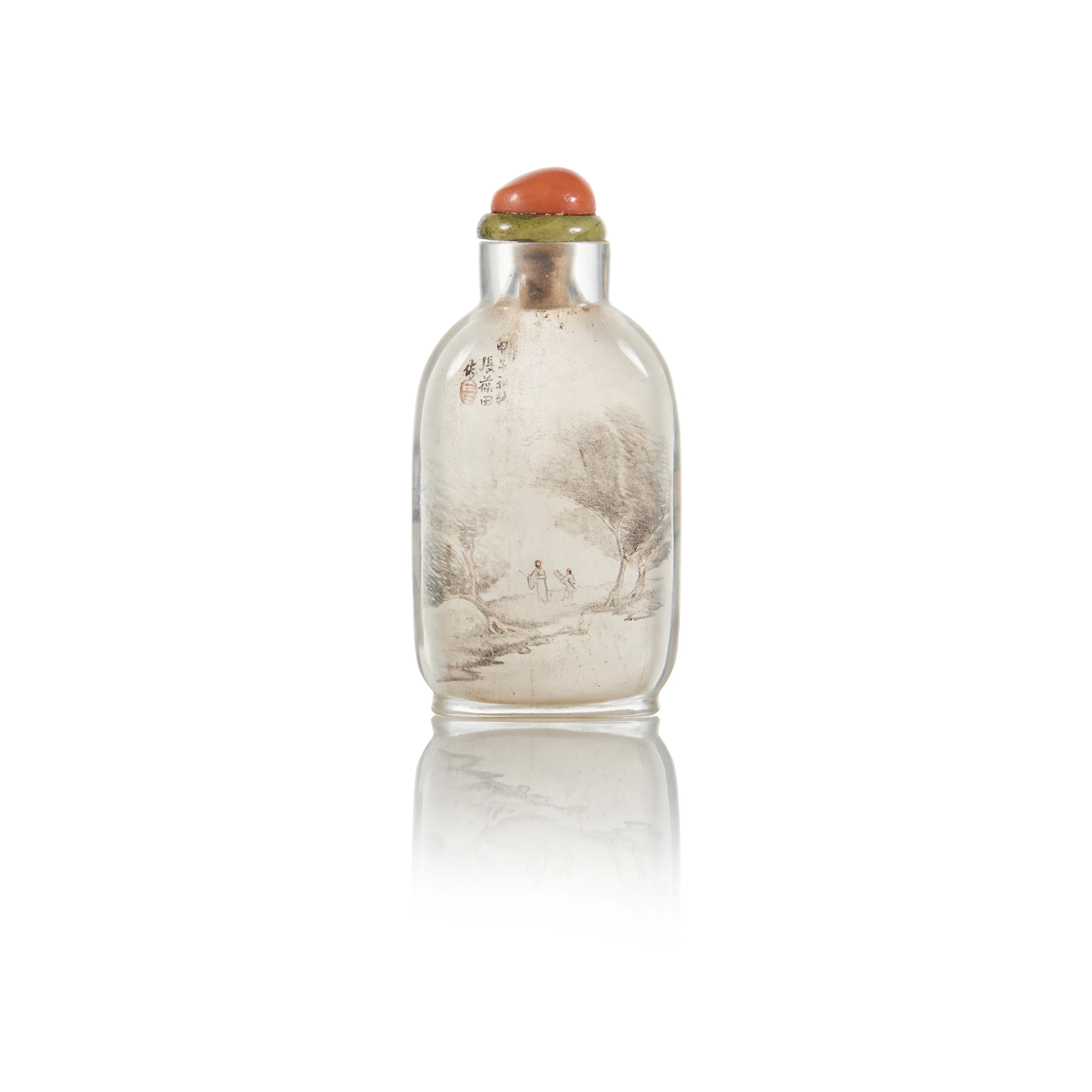 [PRIVATE ENGLISH COLLECTION] CHINESE INSIDE-PAINTED 'FIGURAL' GLASS
