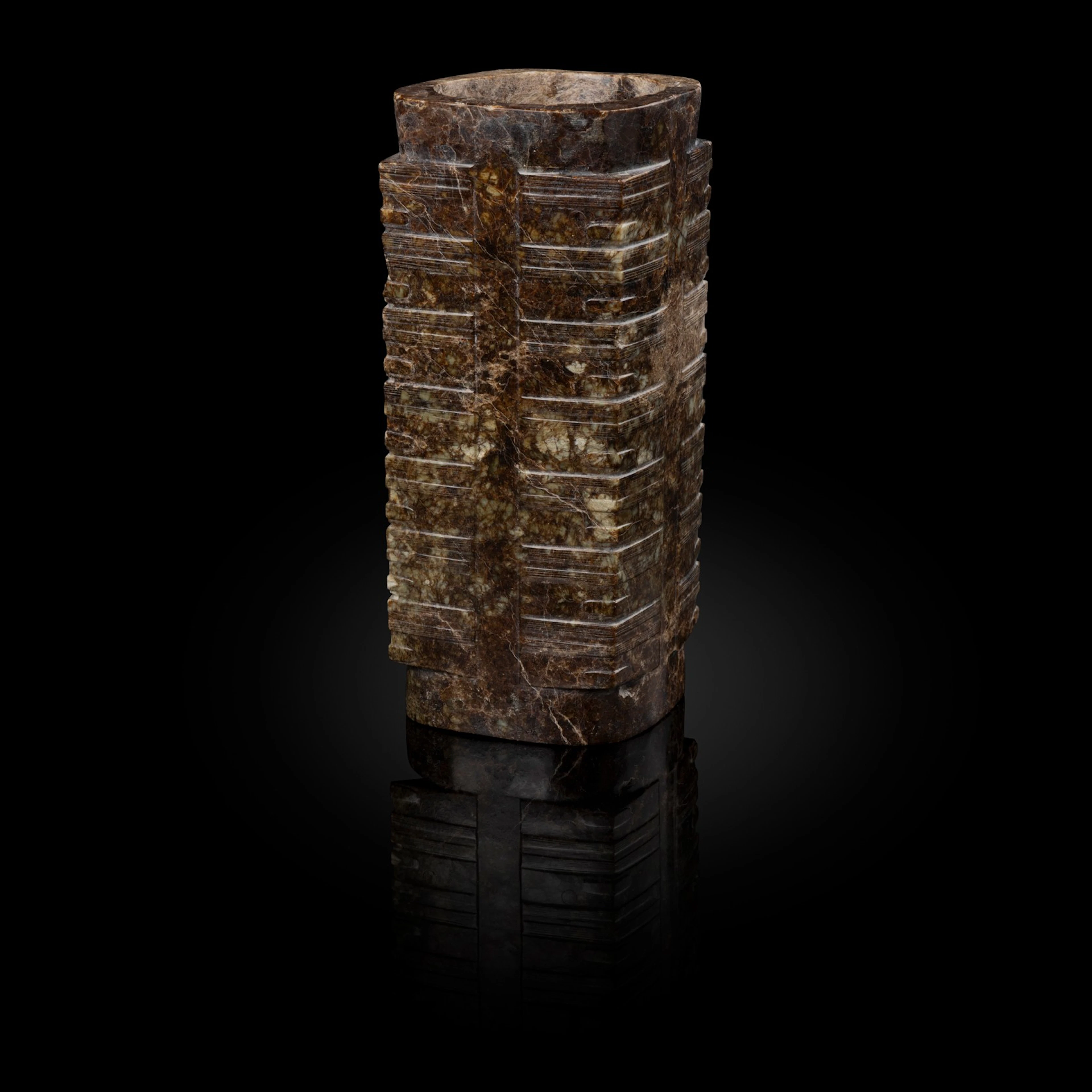 LARGE CHINESE GREEN JADE CONG